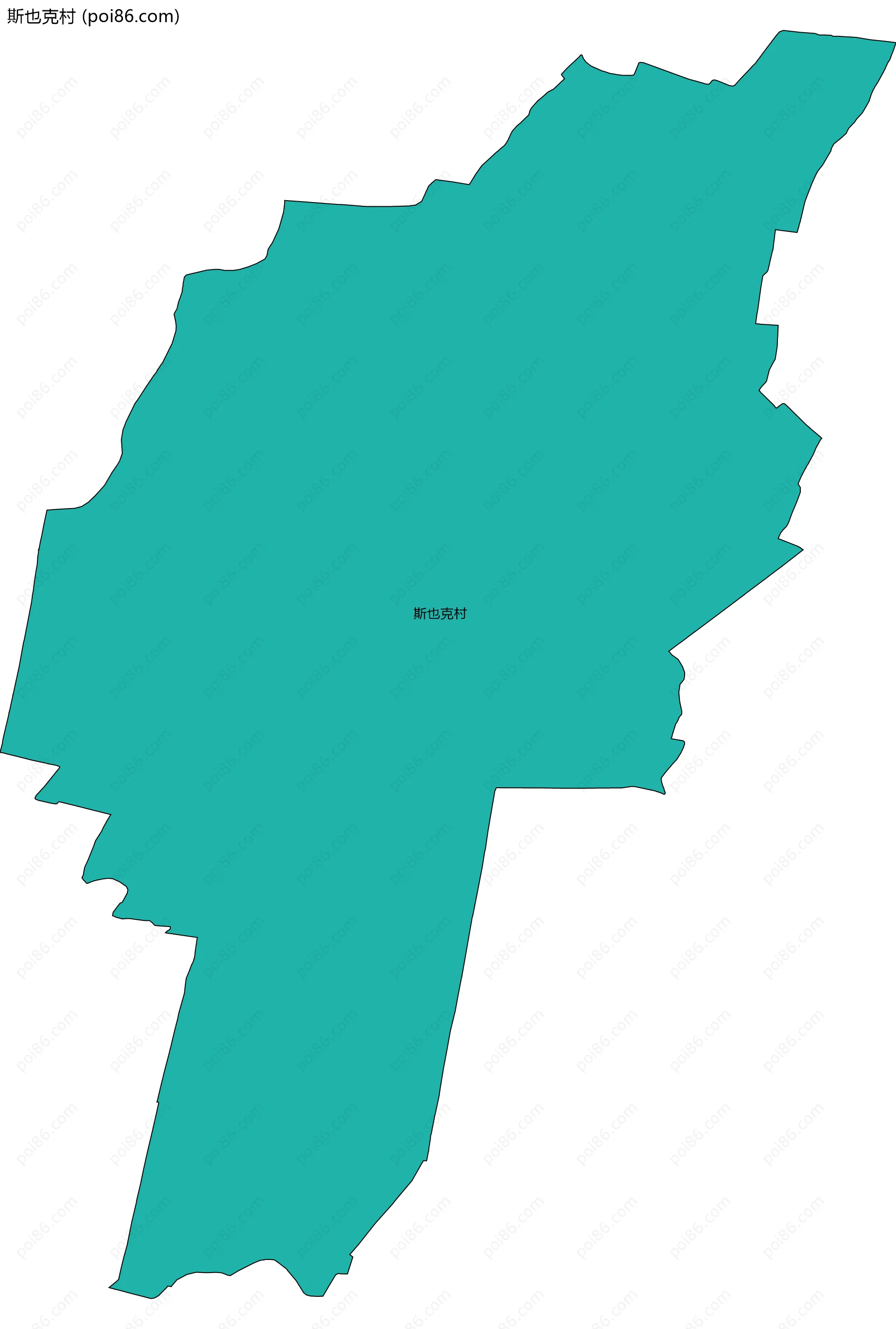 斯也克村边界地图