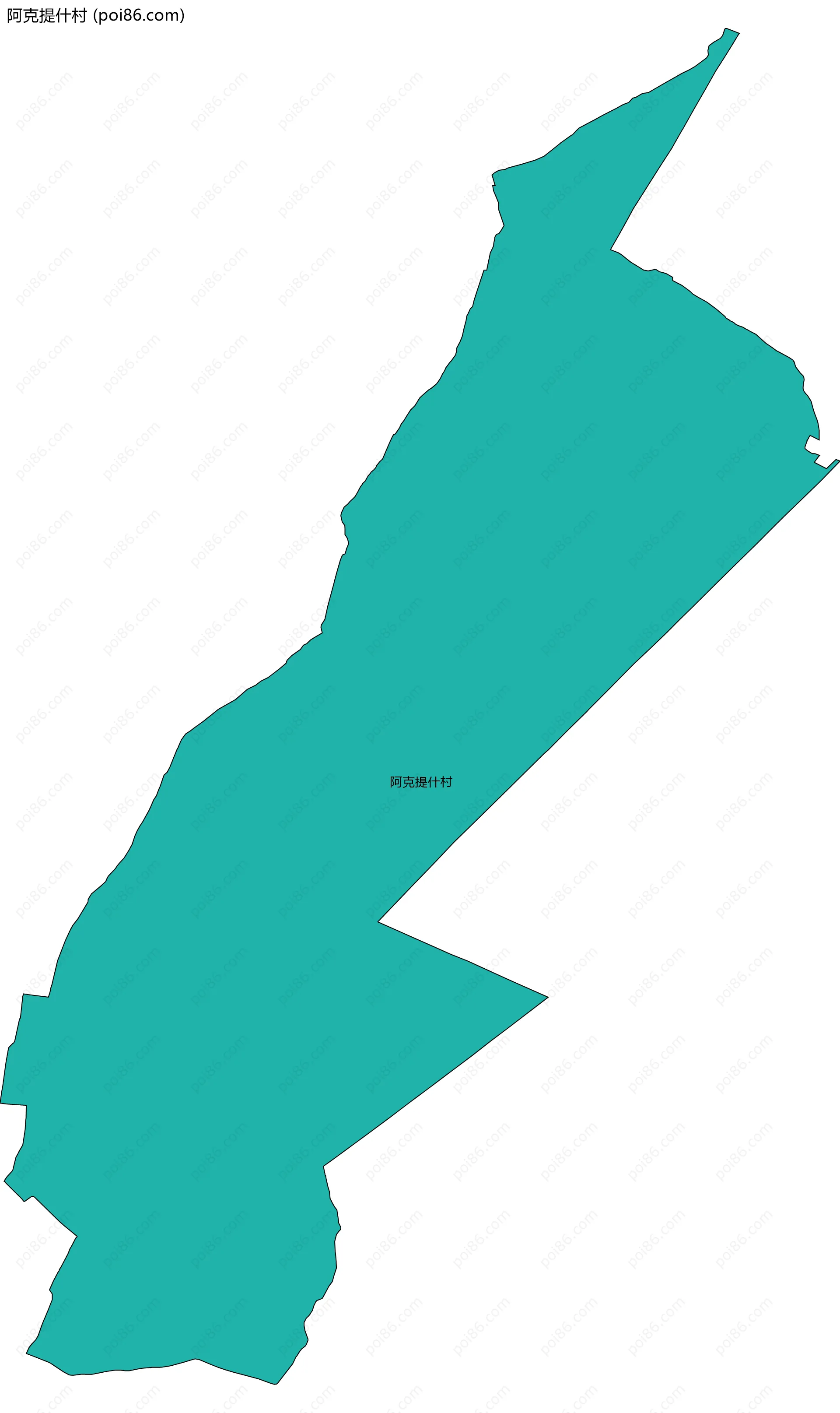 阿克提什村边界地图