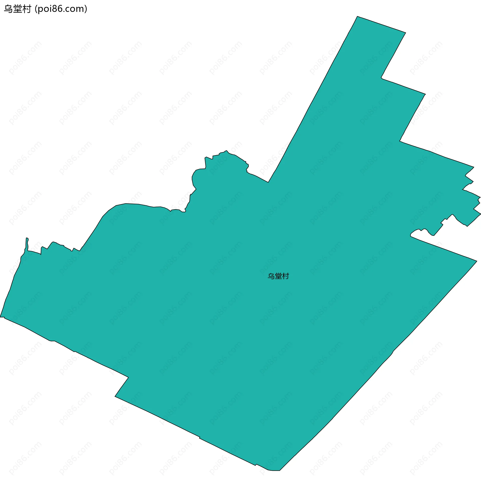 乌堂村边界地图