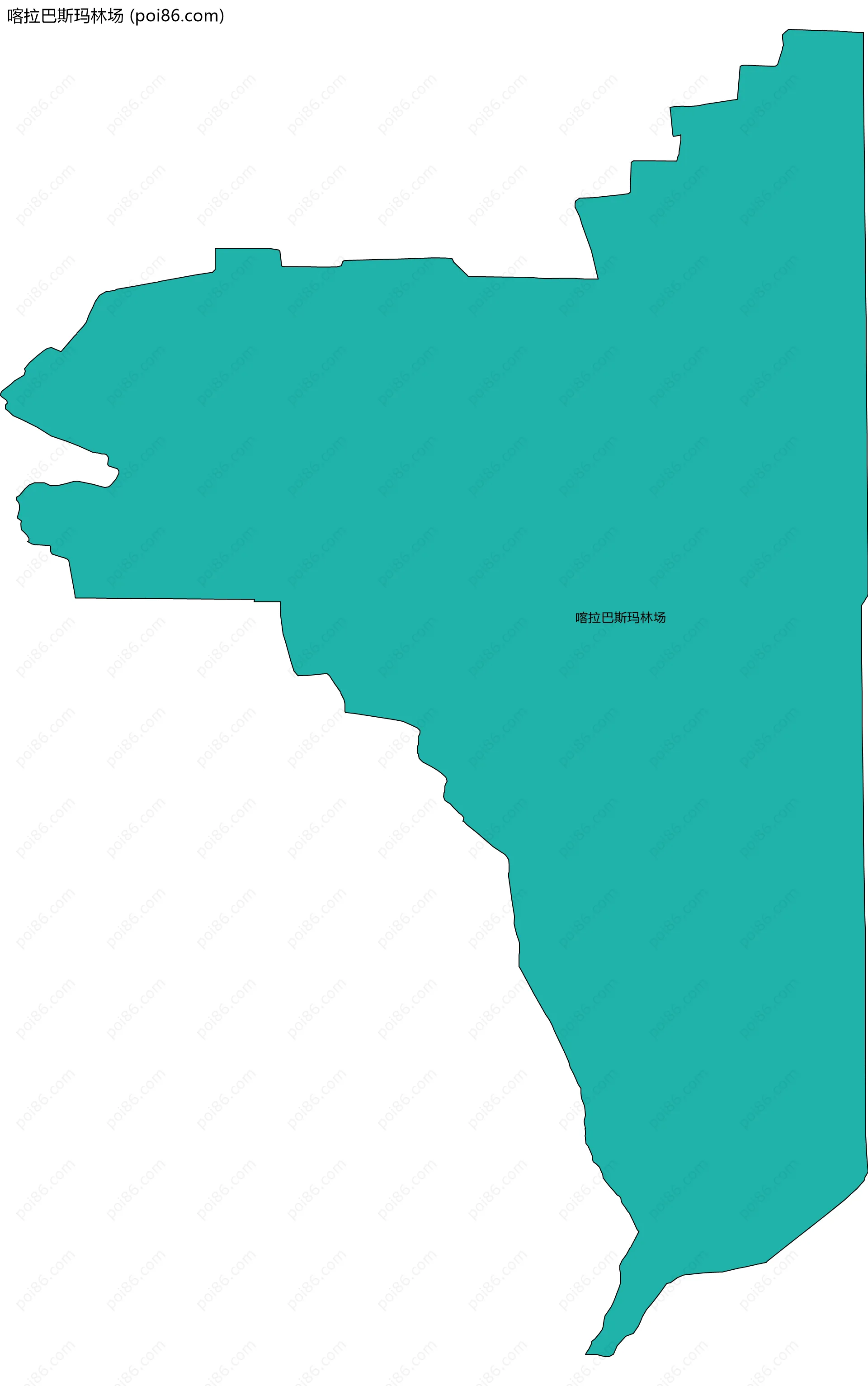 喀拉巴斯玛林场边界地图