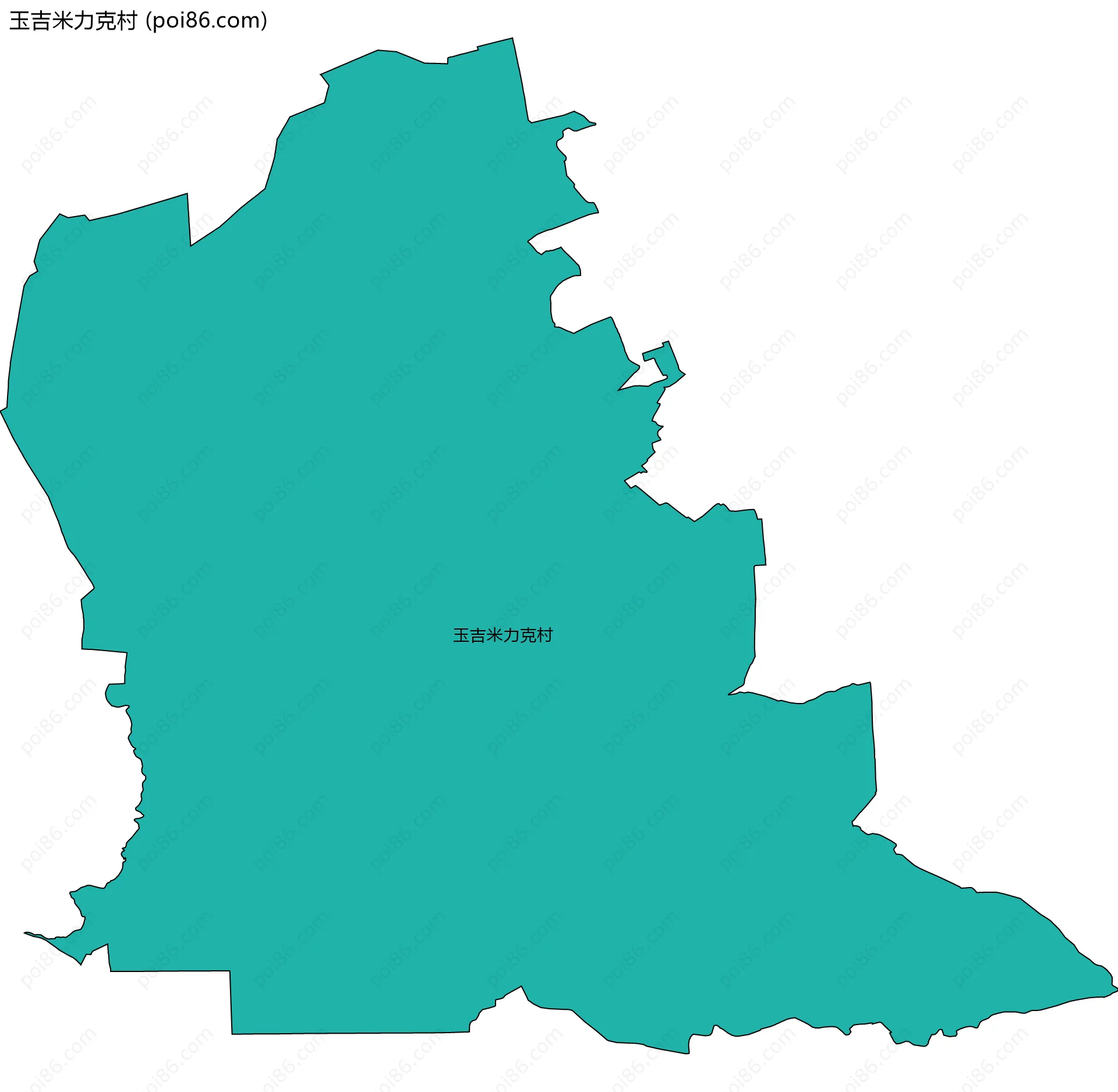 玉吉米力克村边界地图