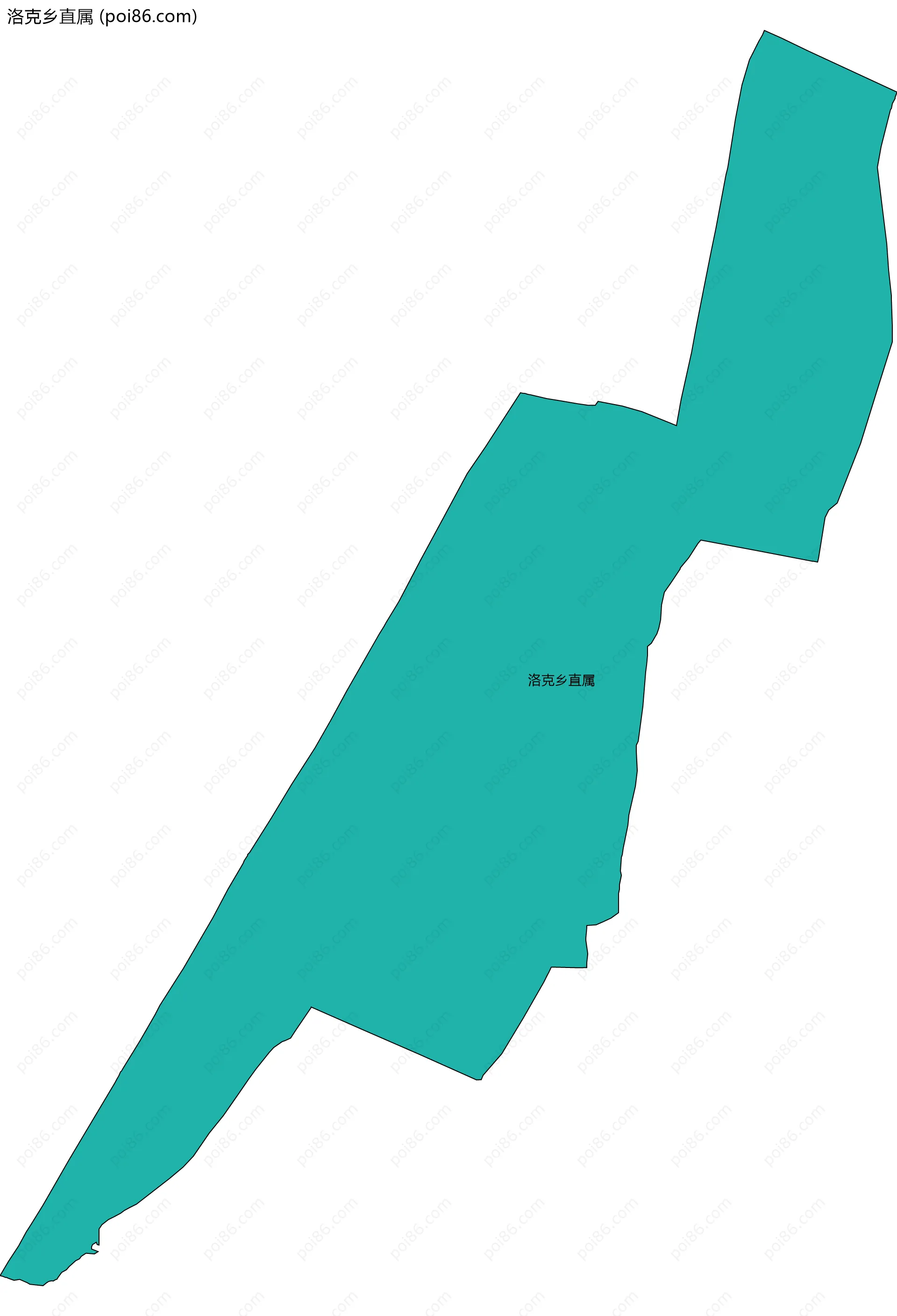 洛克乡直属边界地图