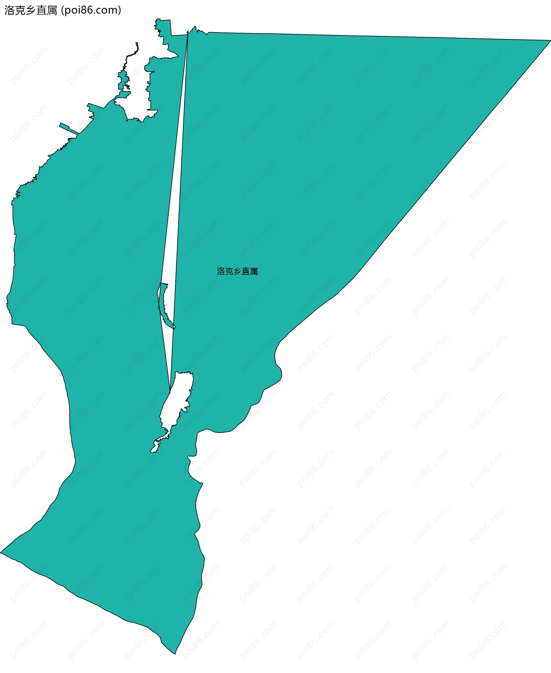 洛克乡直属边界地图