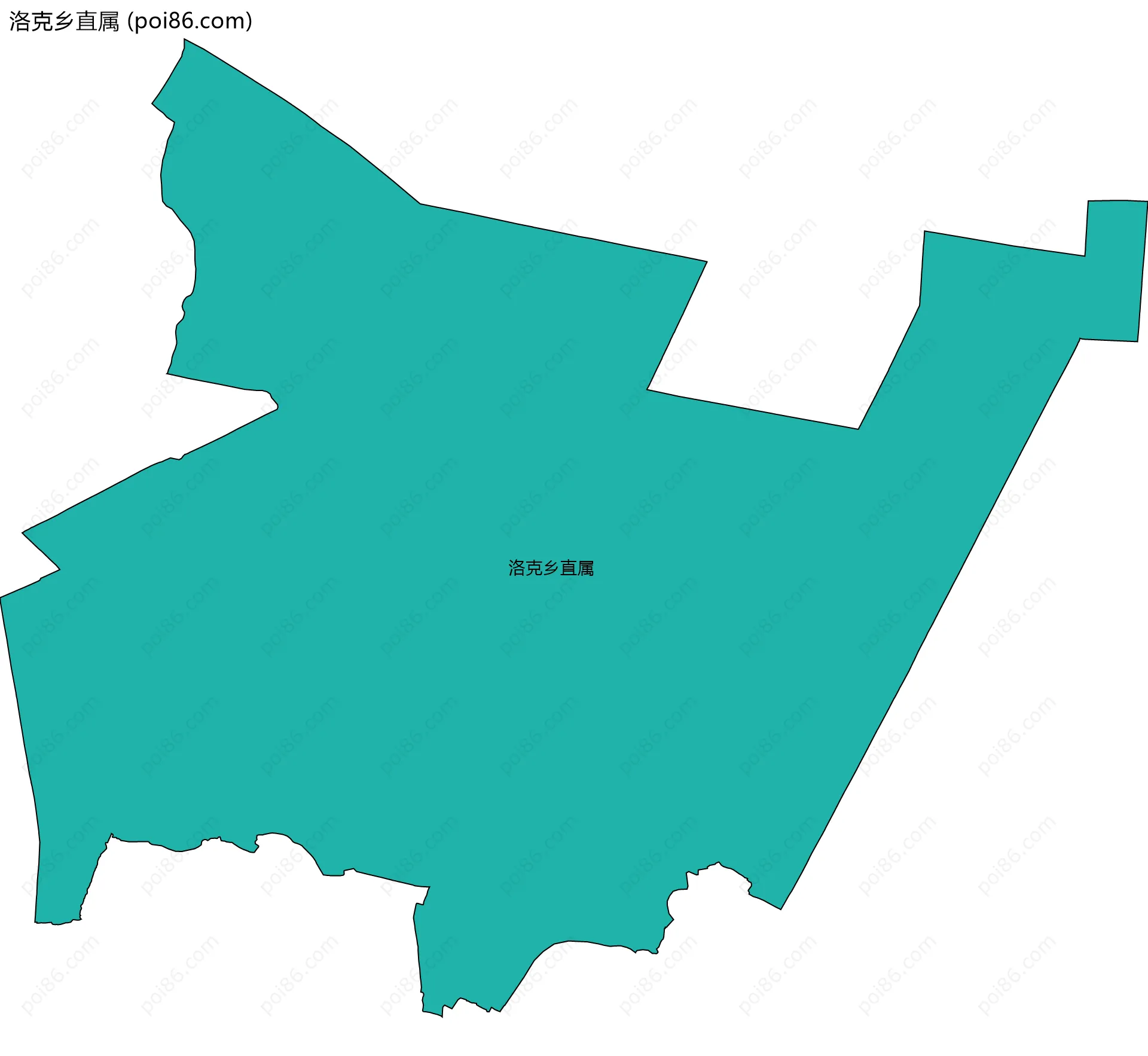 洛克乡直属边界地图