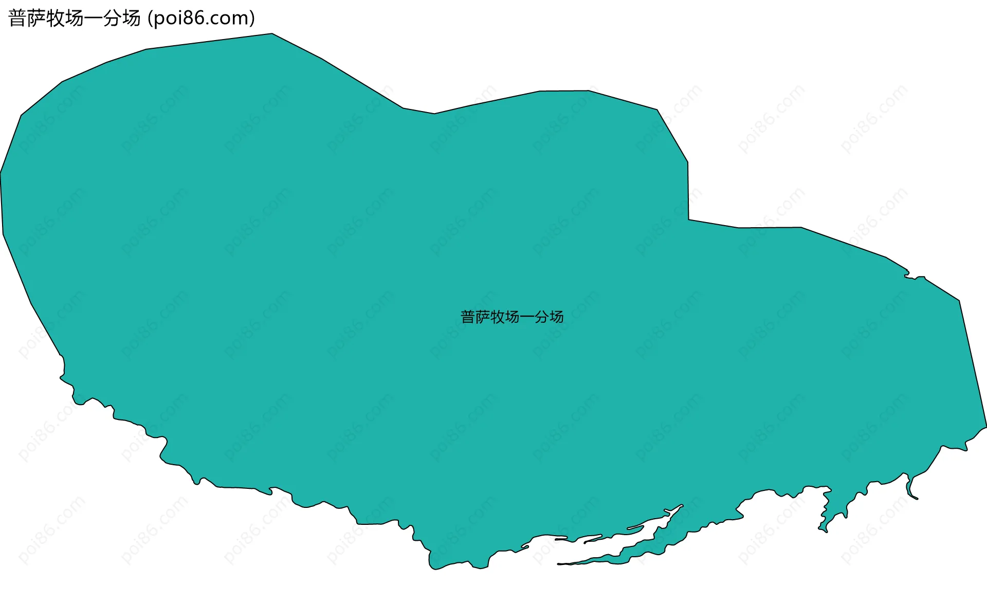普萨牧场一分场边界地图