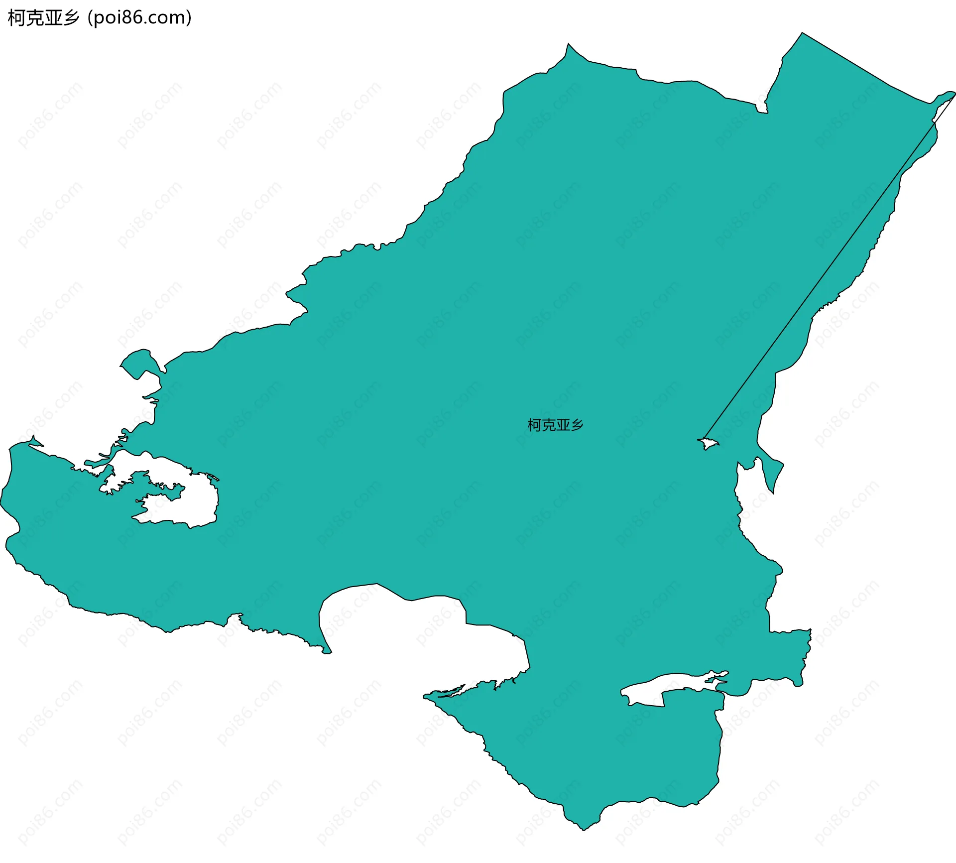 柯克亚乡边界地图