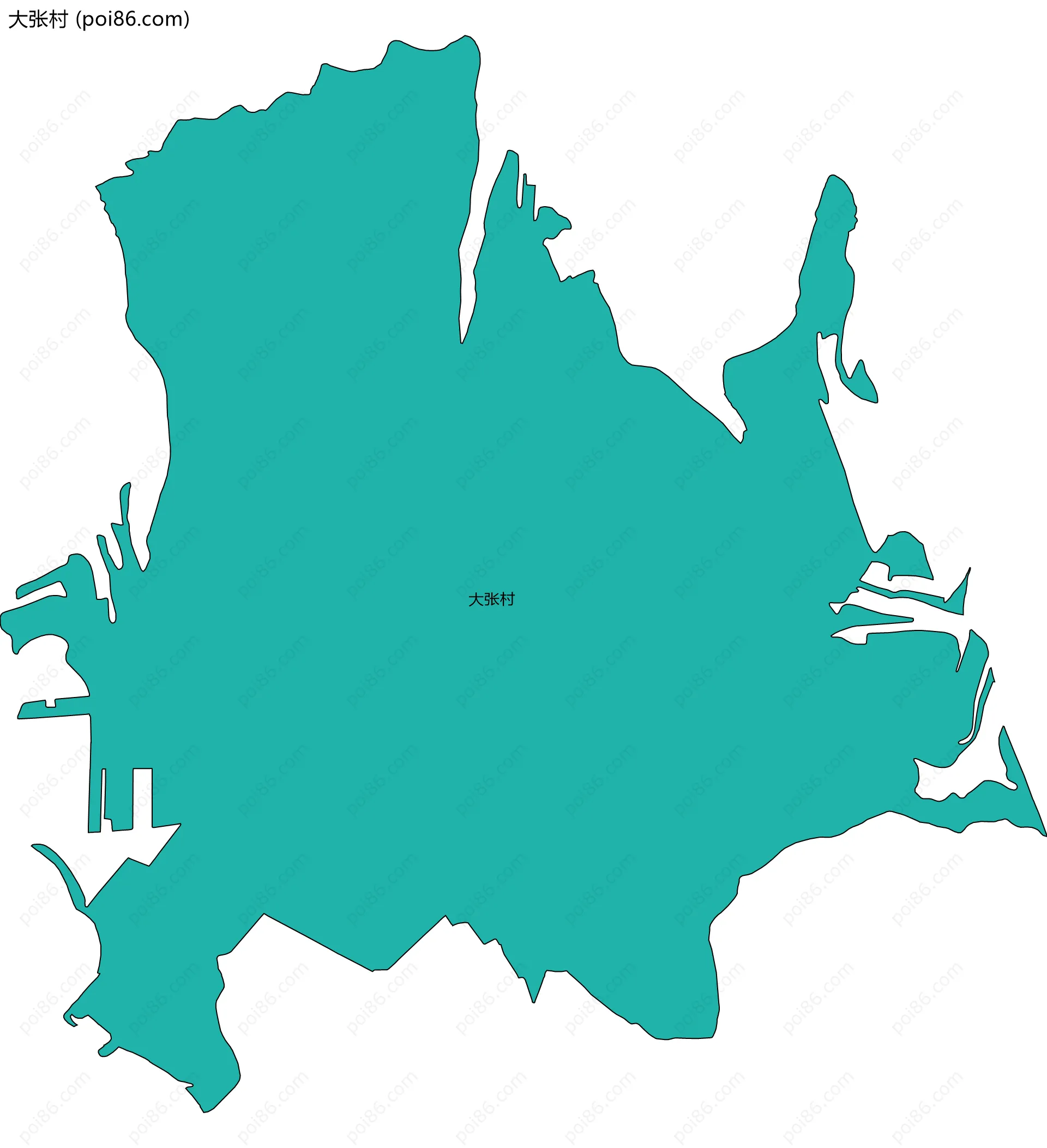 大张村边界地图