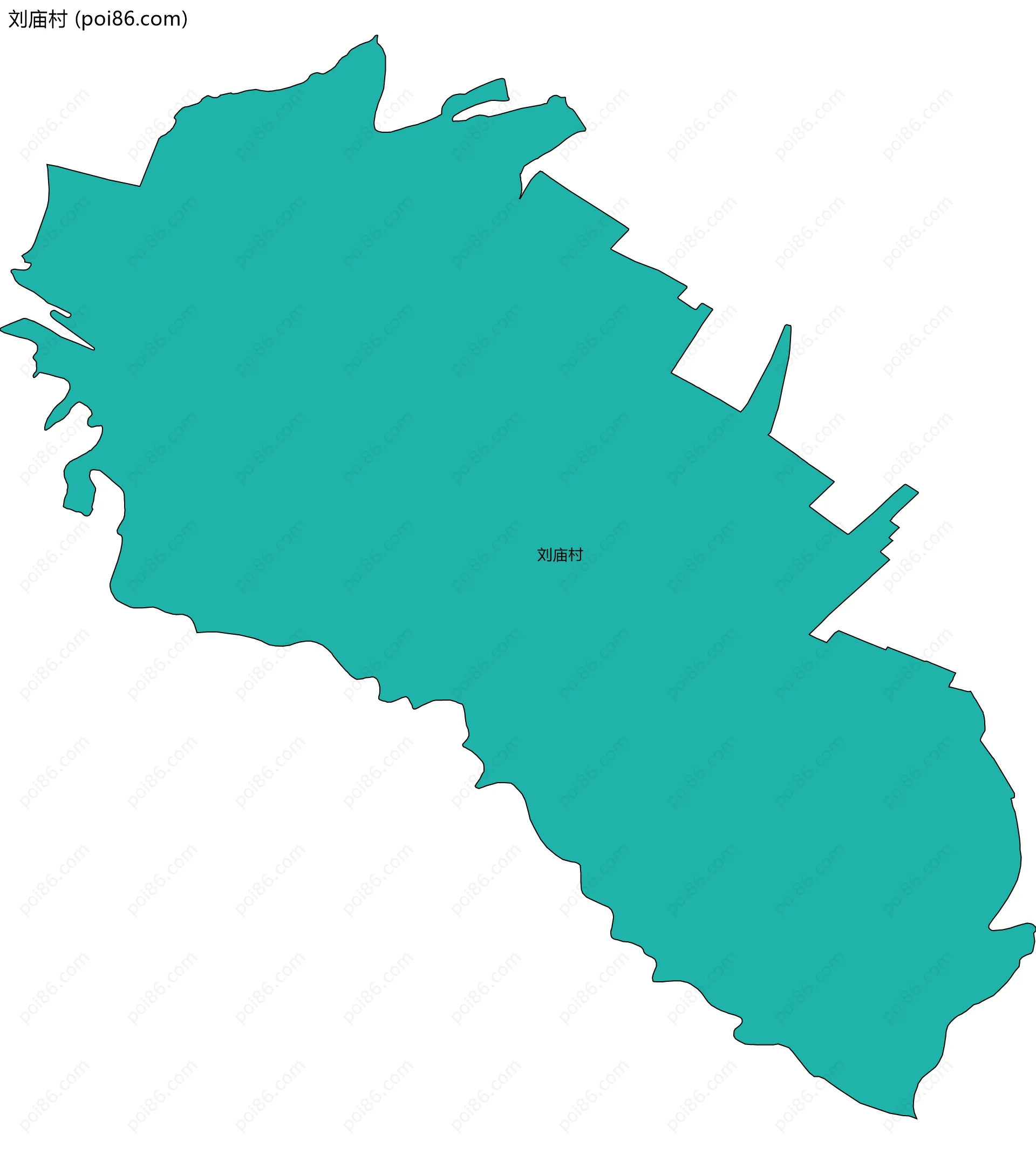 刘庙村边界地图