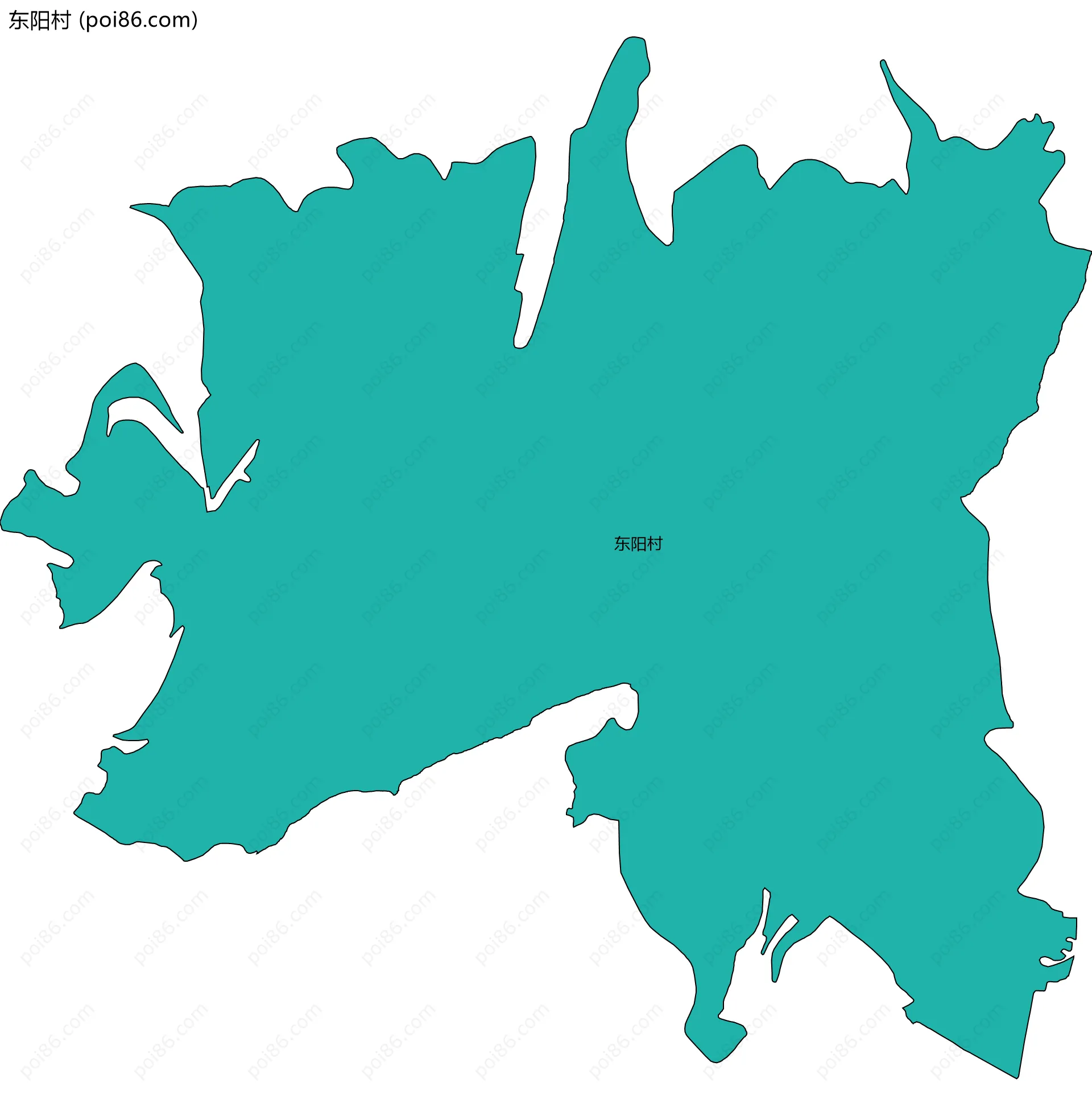 东阳村边界地图