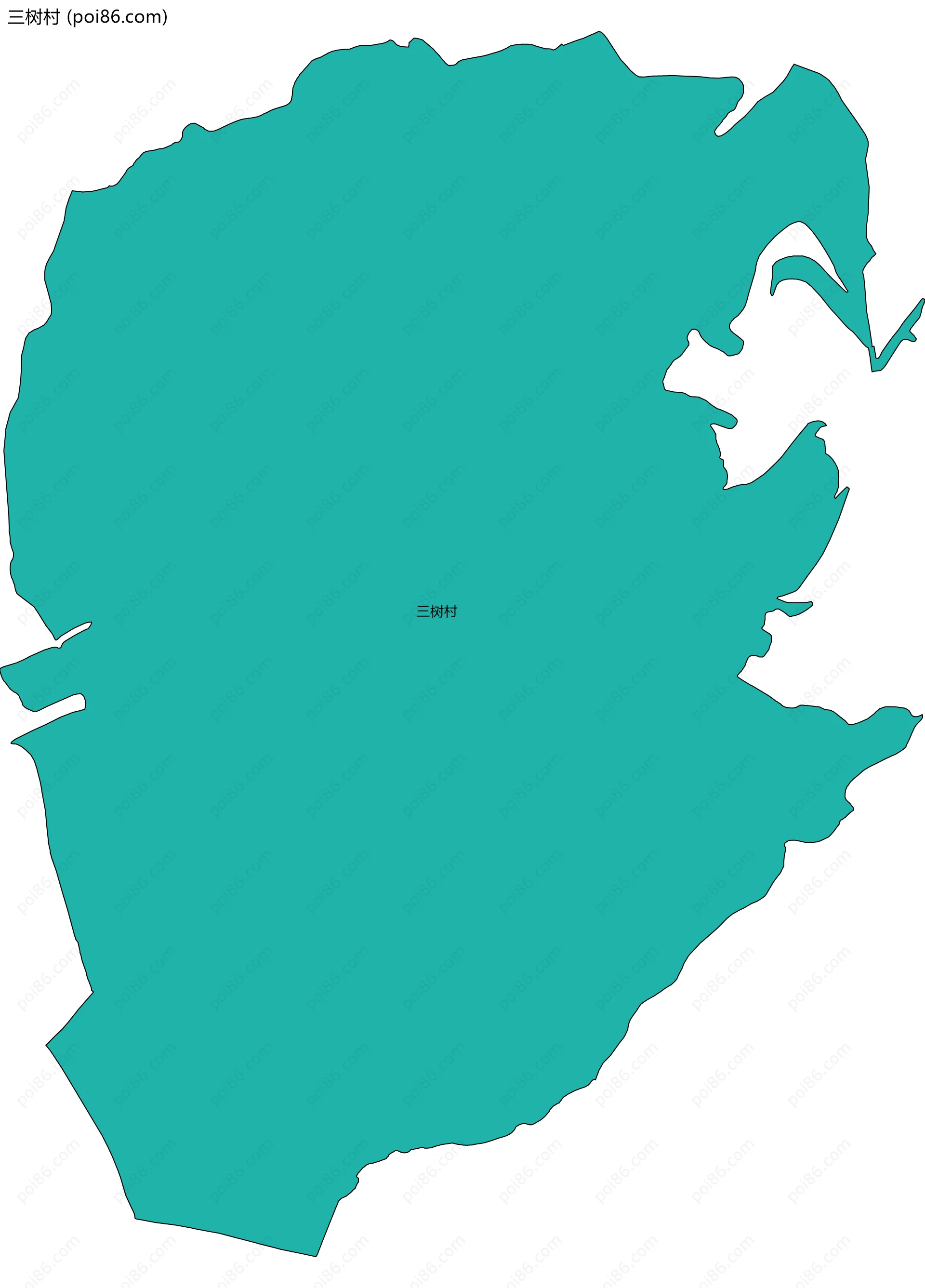 三树村边界地图