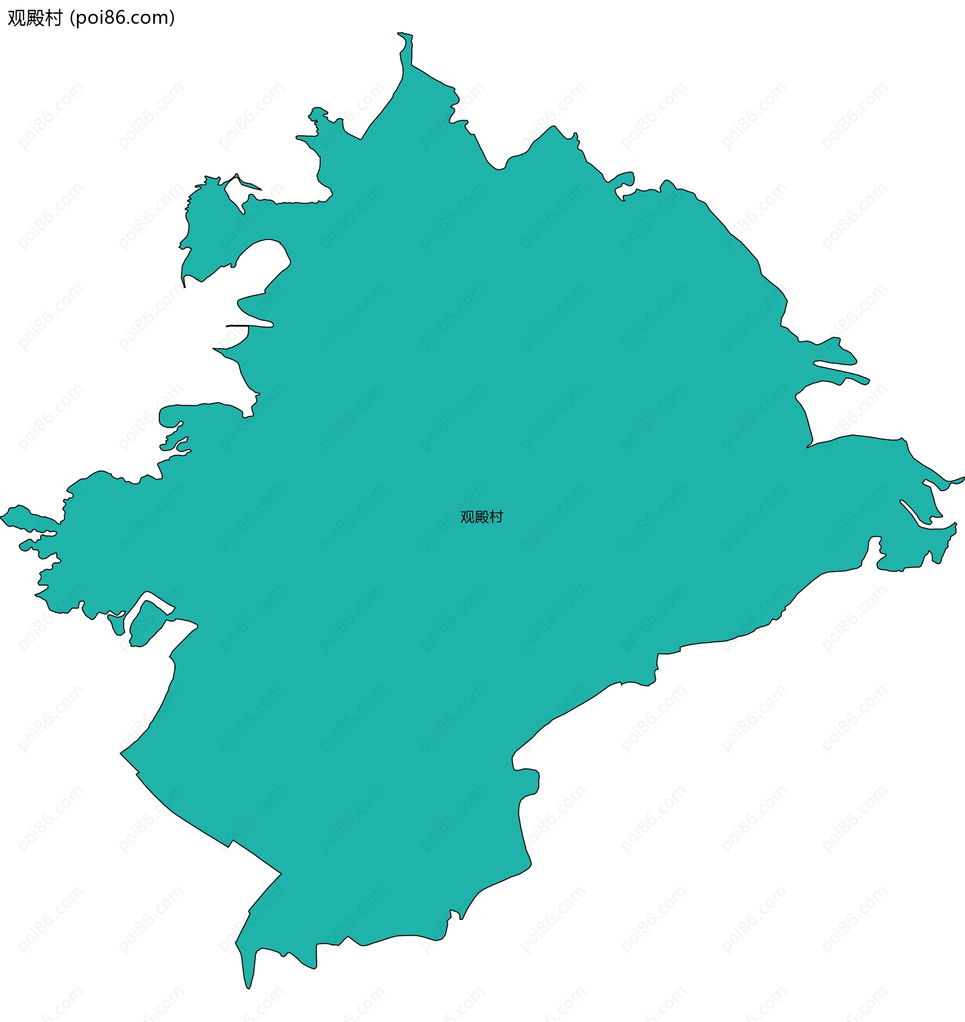 观殿村边界地图