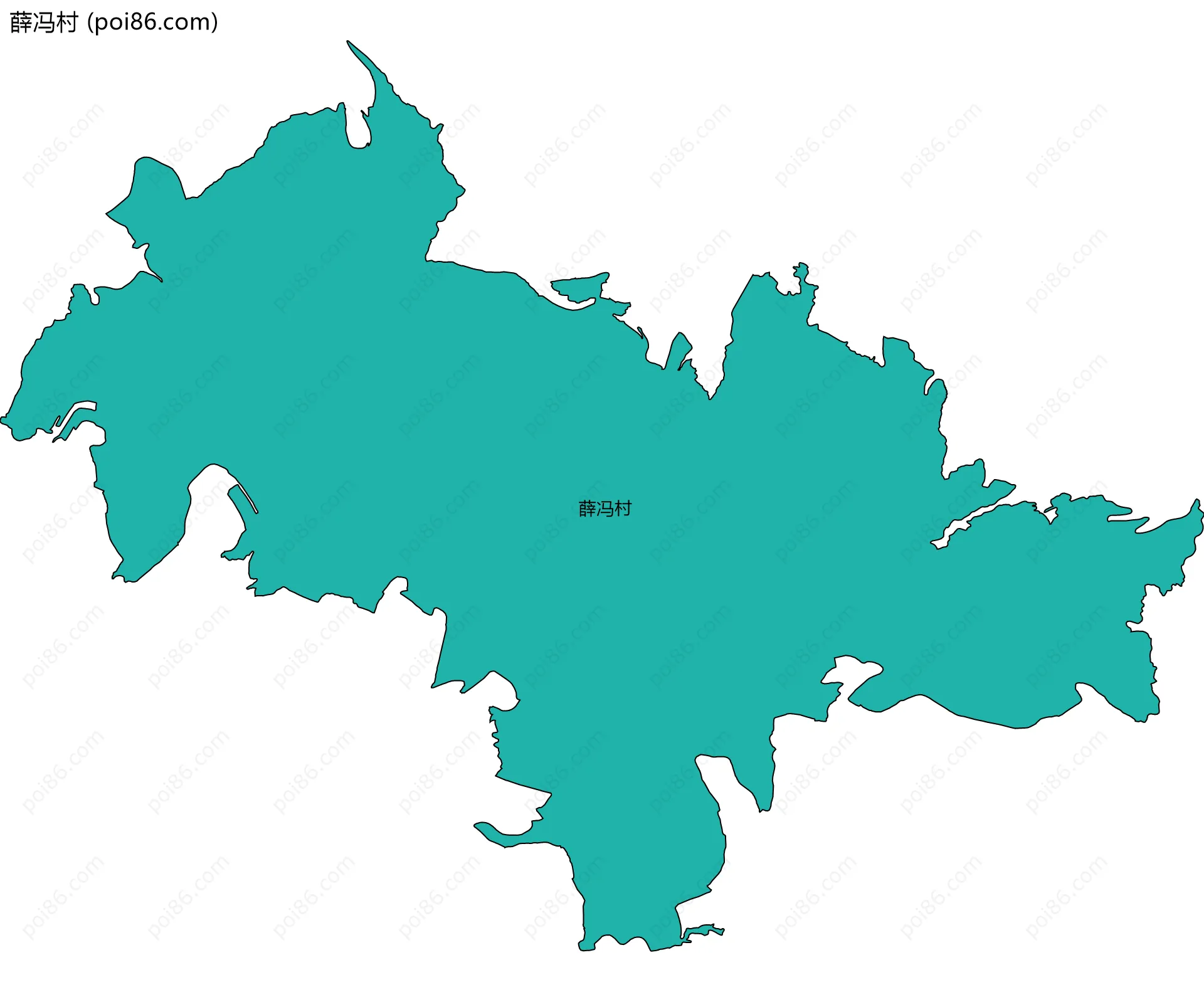 薛冯村边界地图