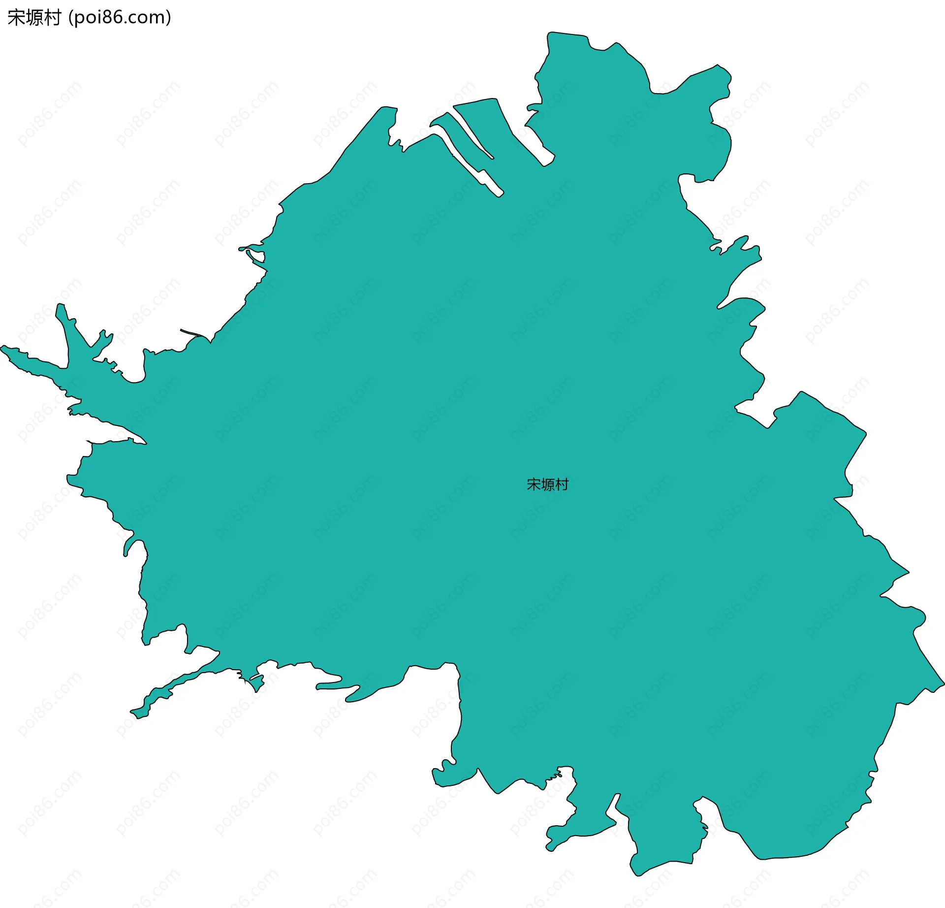 宋塬村边界地图