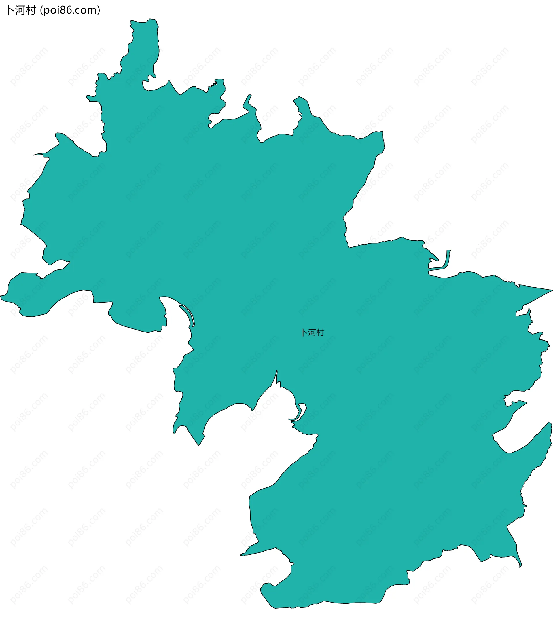 卜河村边界地图