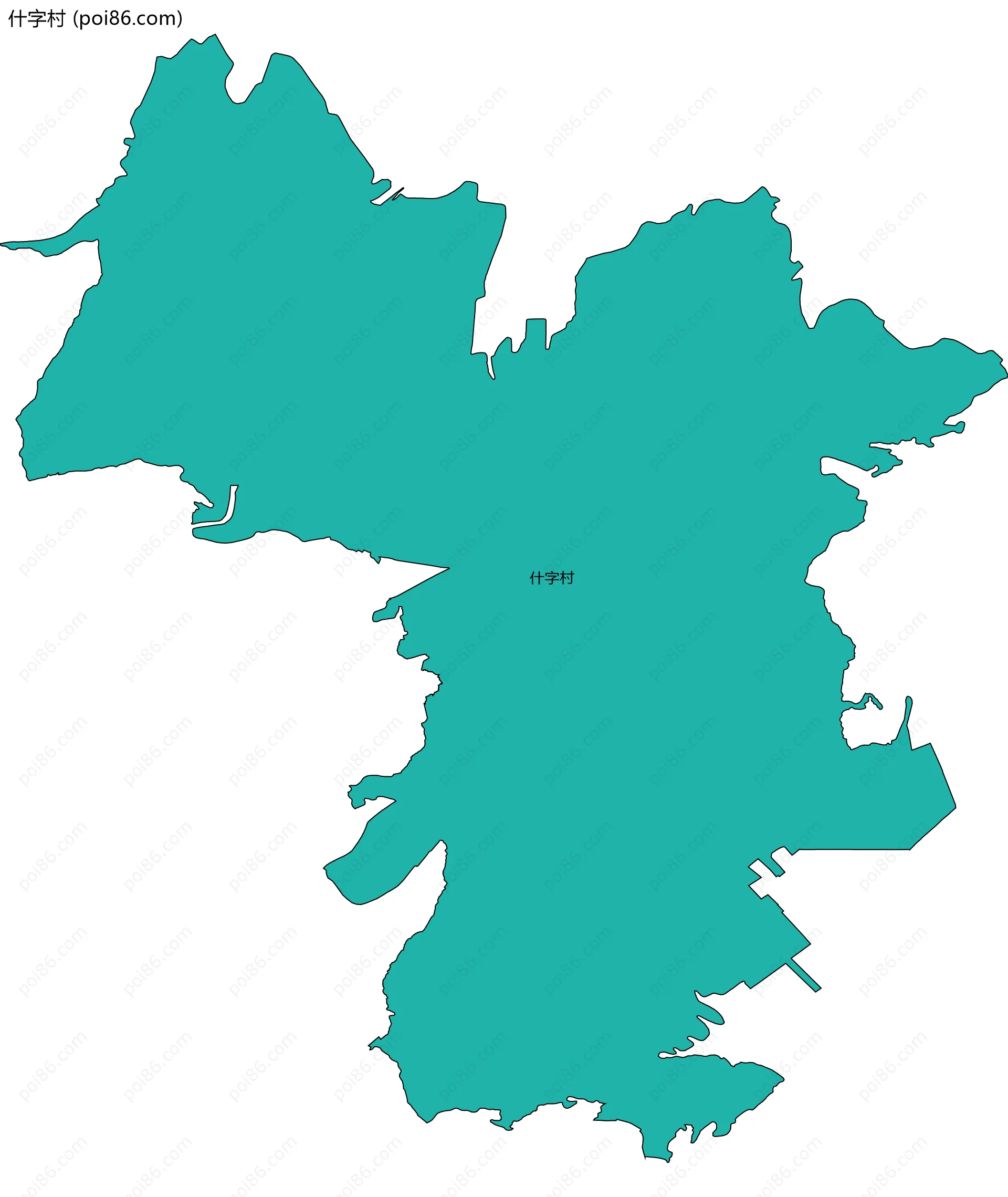 什字村边界地图