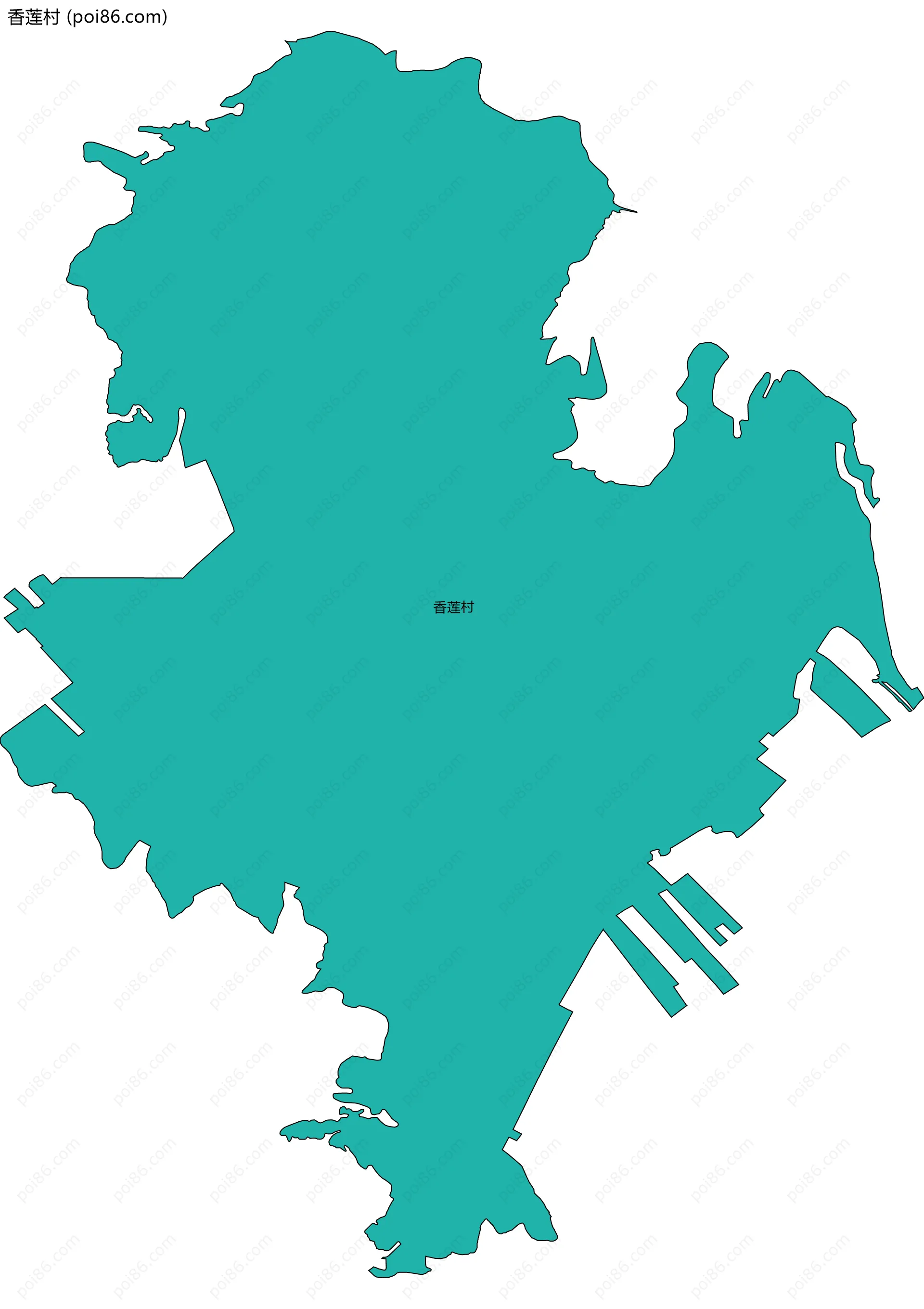 香莲村边界地图