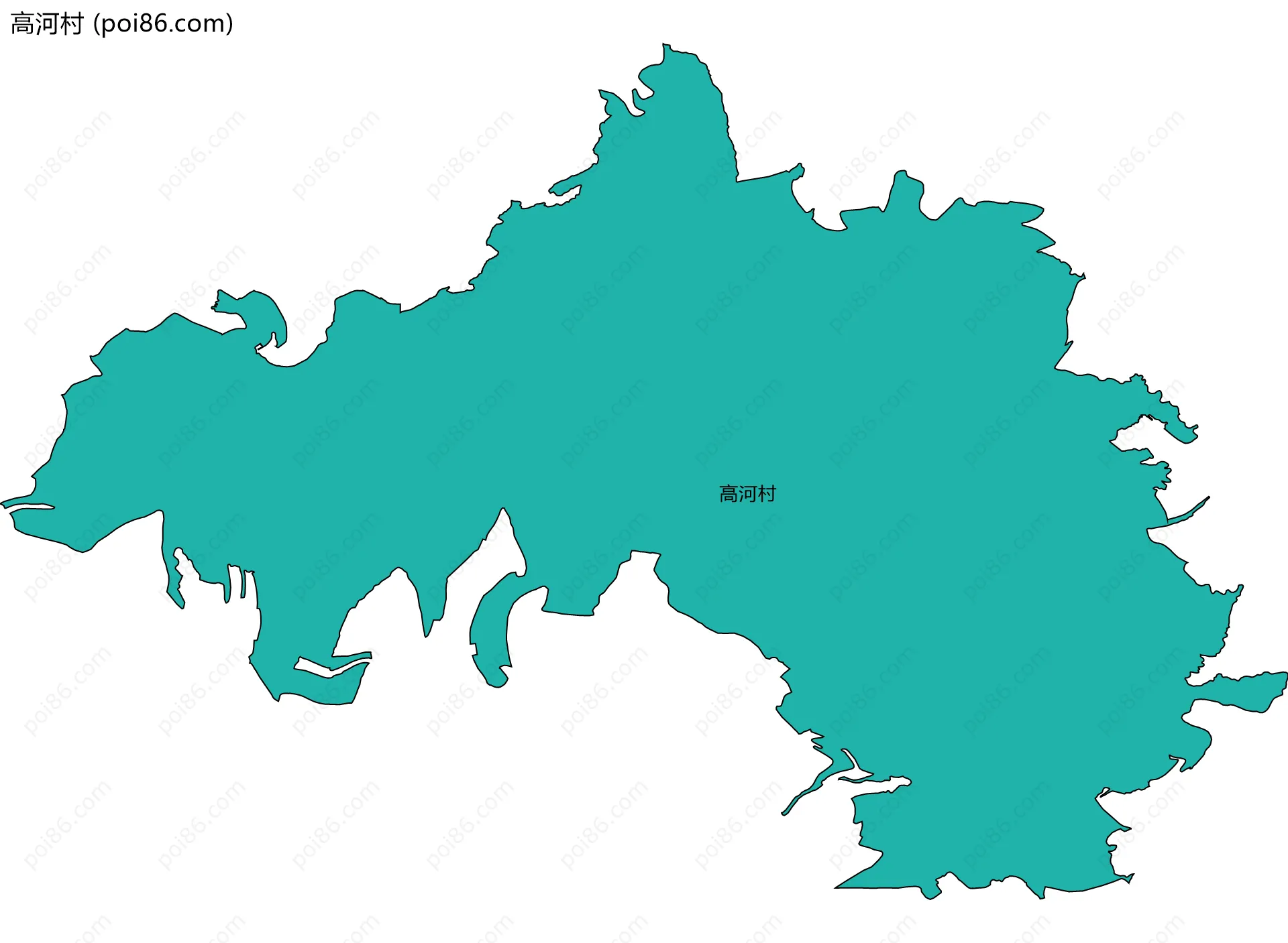 高河村边界地图