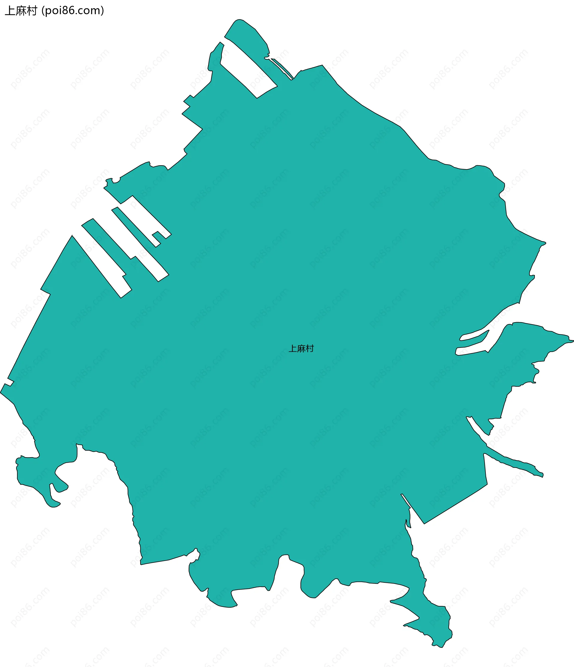 上麻村边界地图