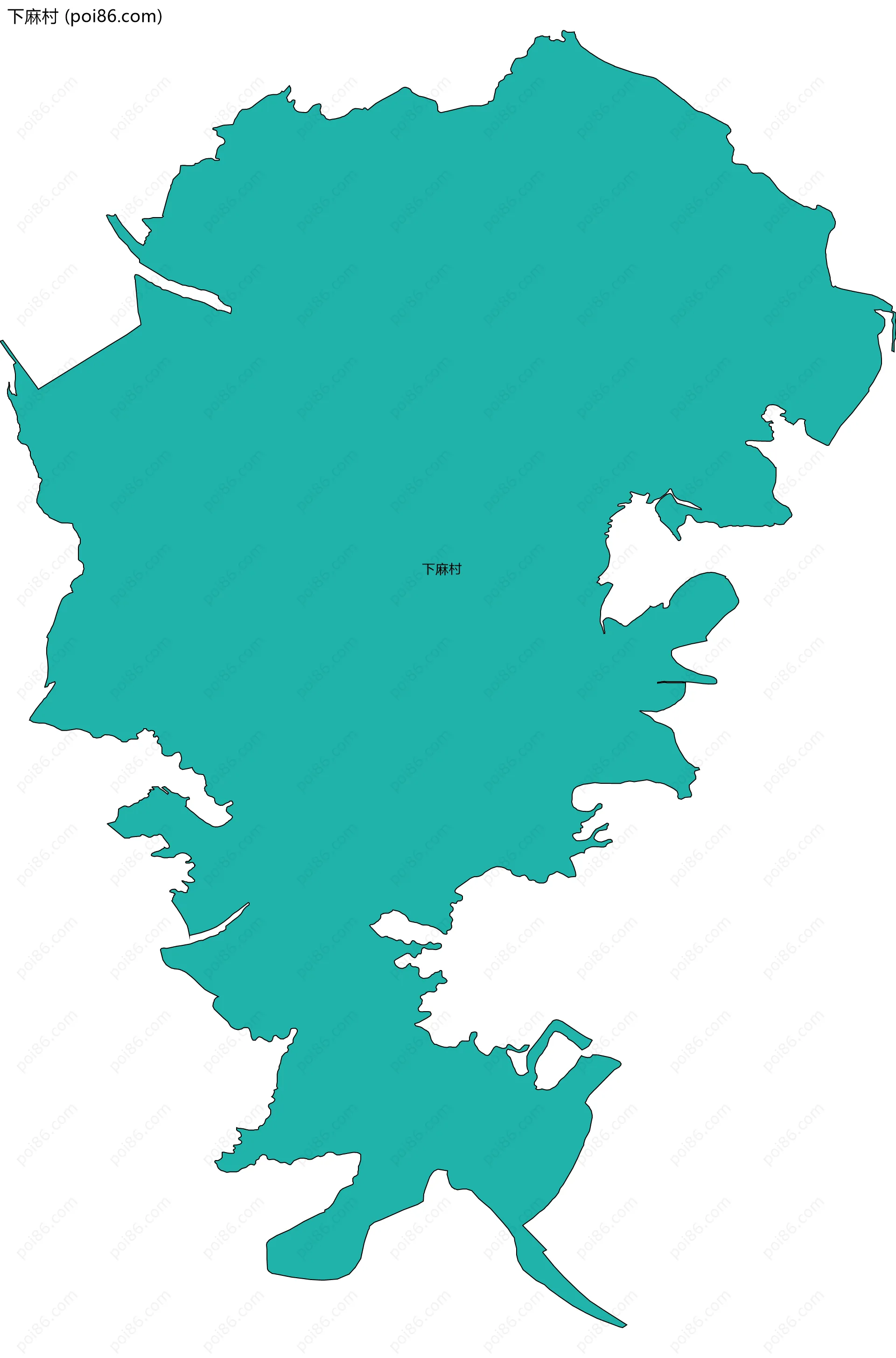 下麻村边界地图