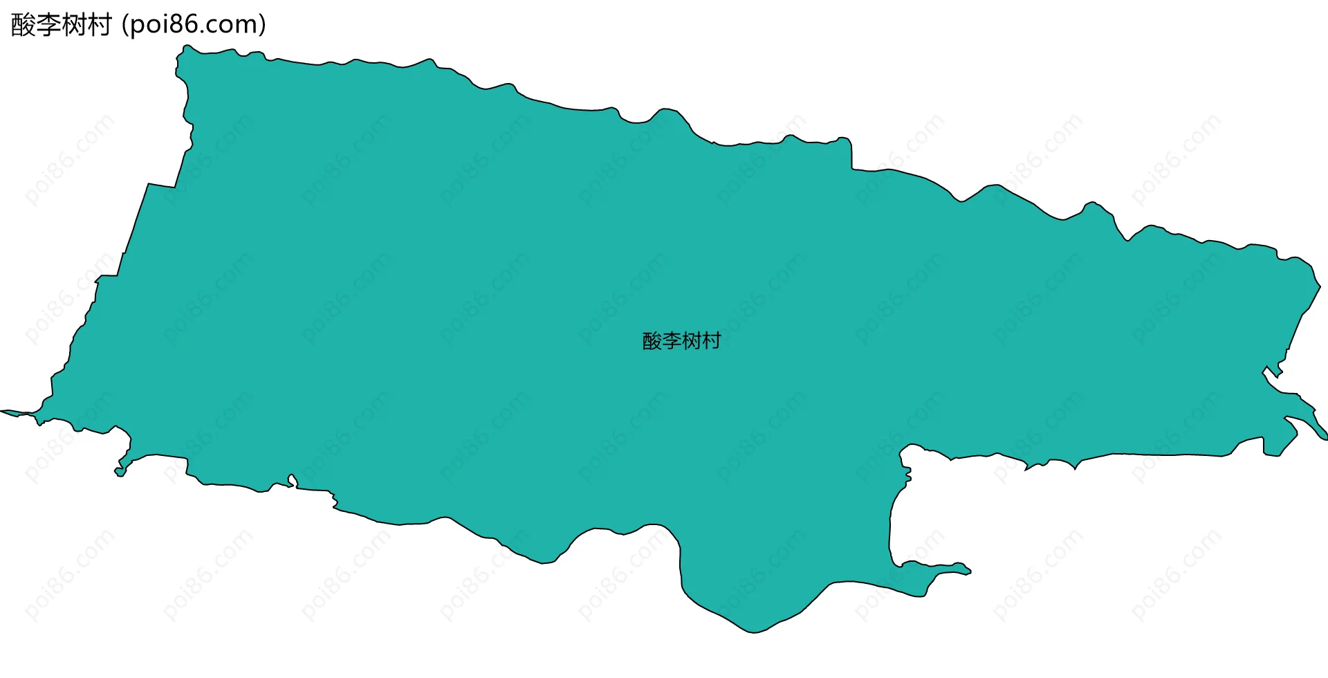 酸李树村边界地图