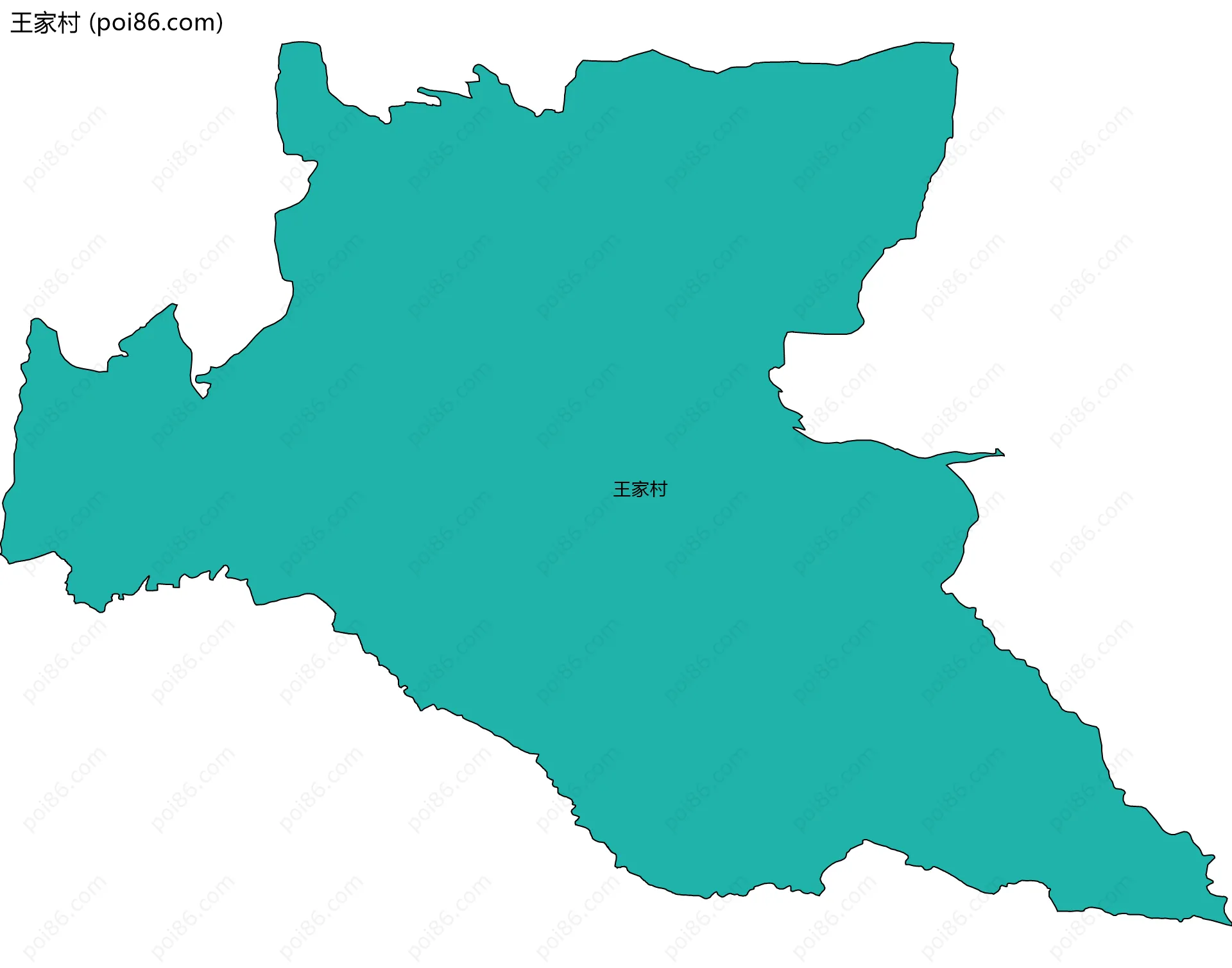 王家村边界地图