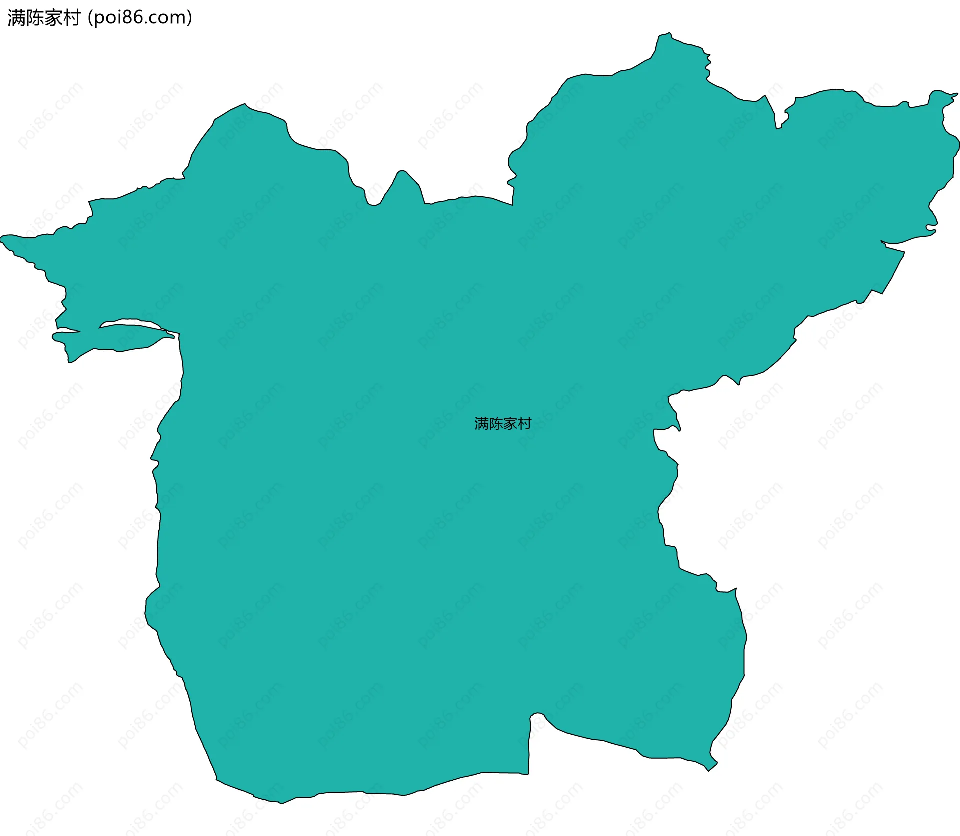 满陈家村边界地图