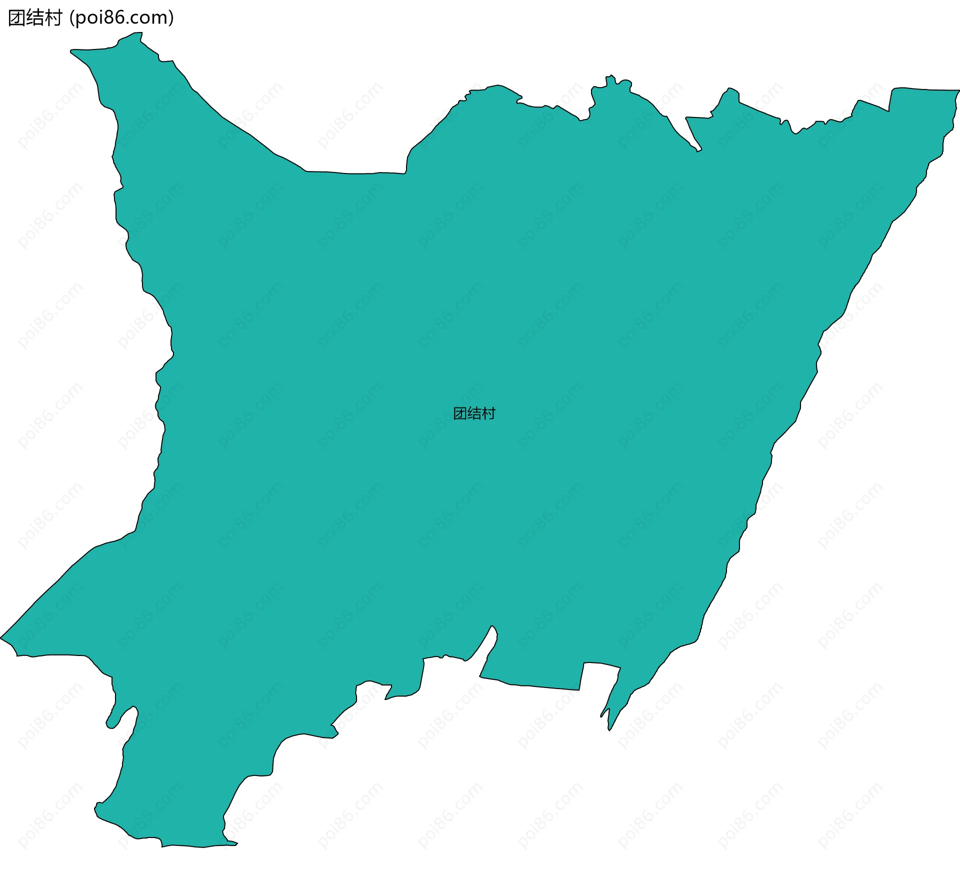 团结村边界地图