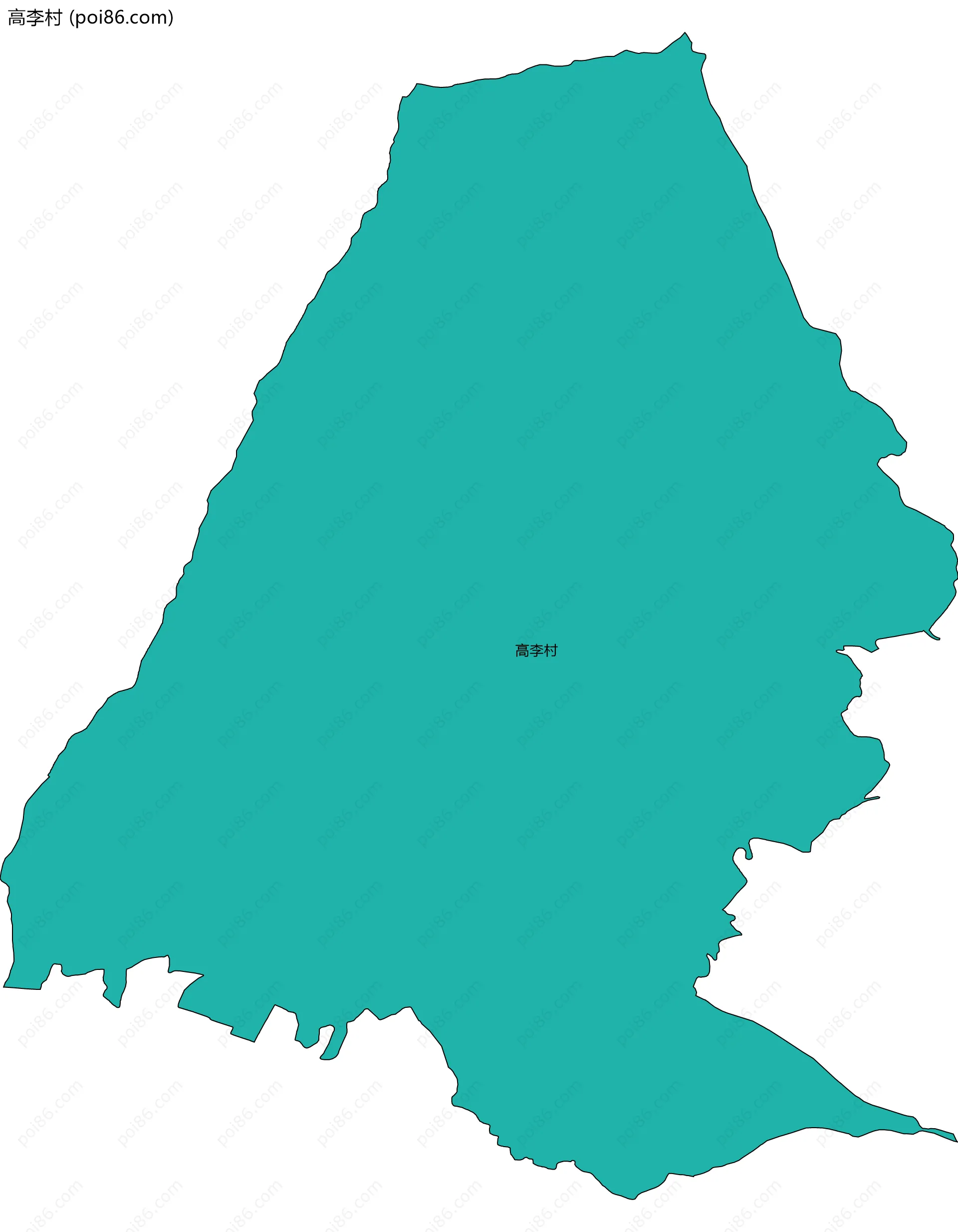 高李村边界地图