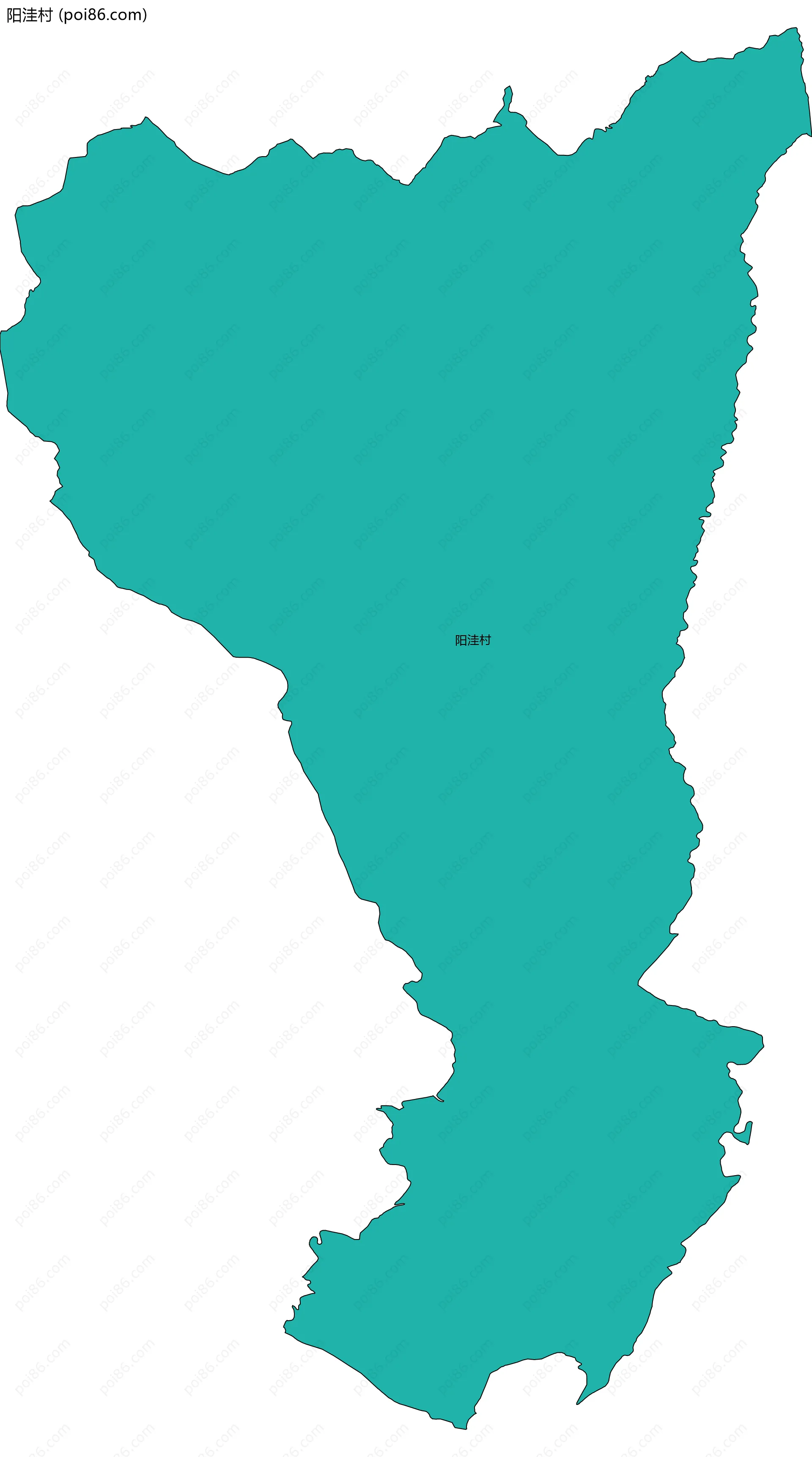 阳洼村边界地图