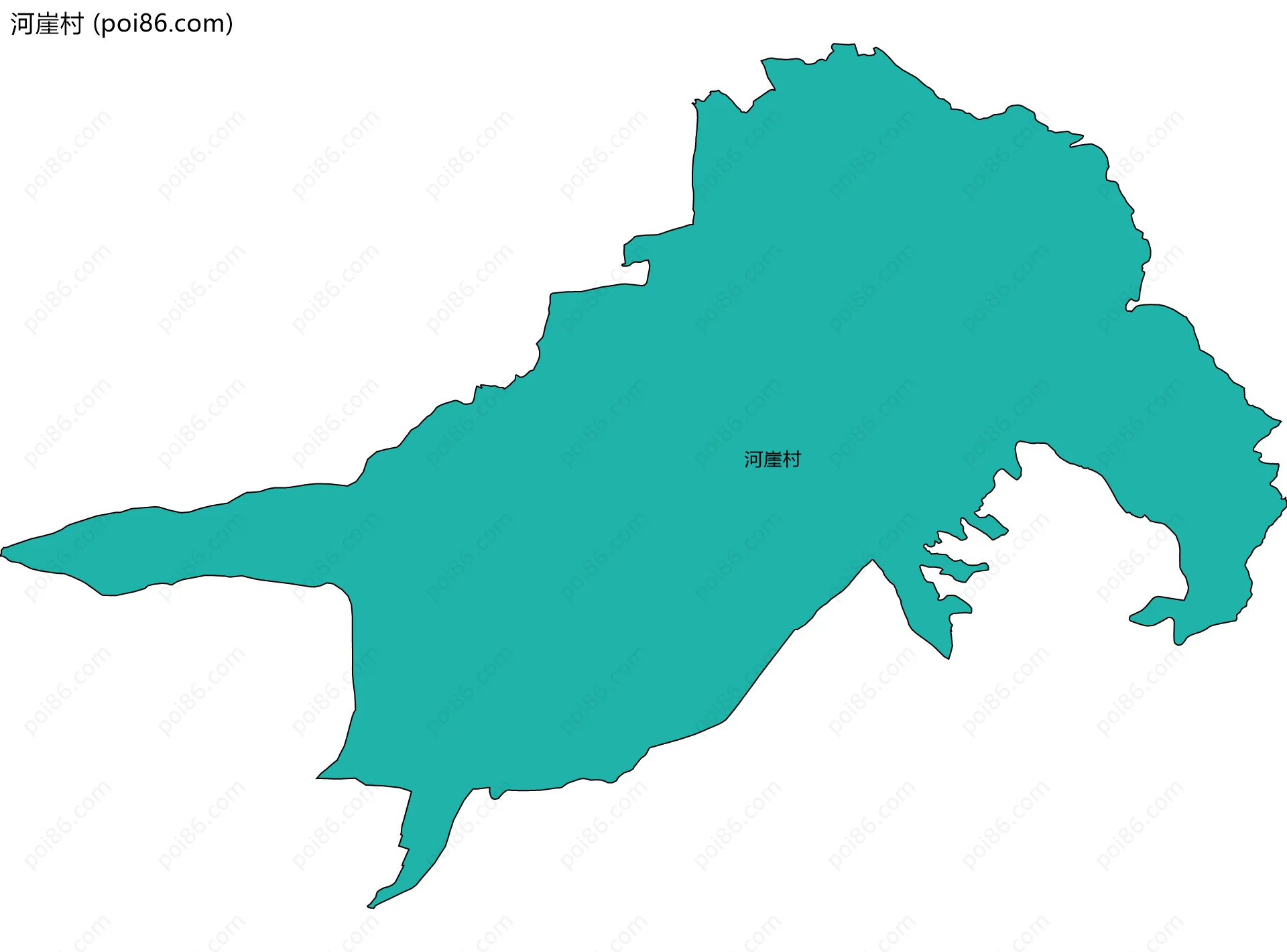 河崖村边界地图