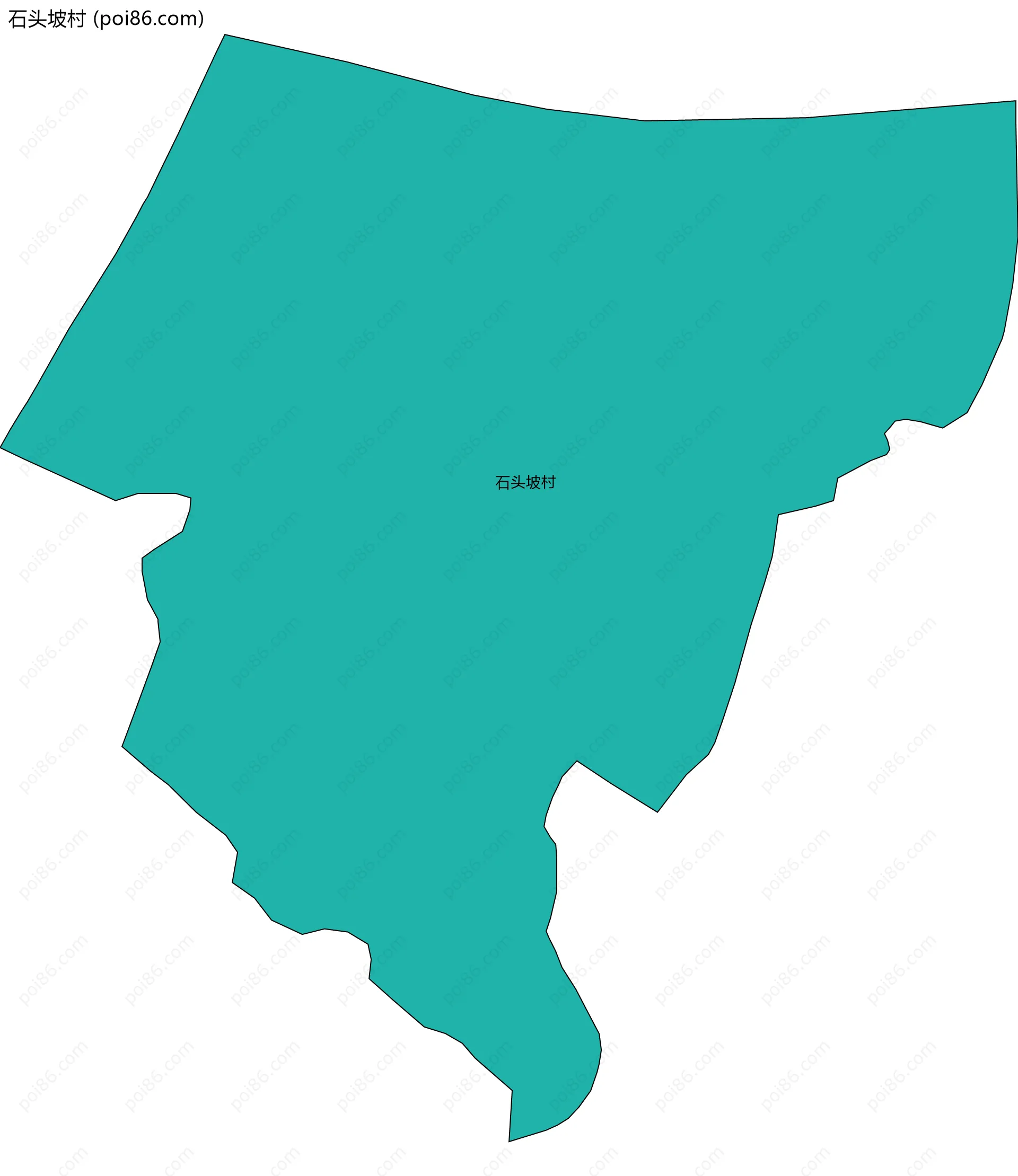 石头坡村边界地图