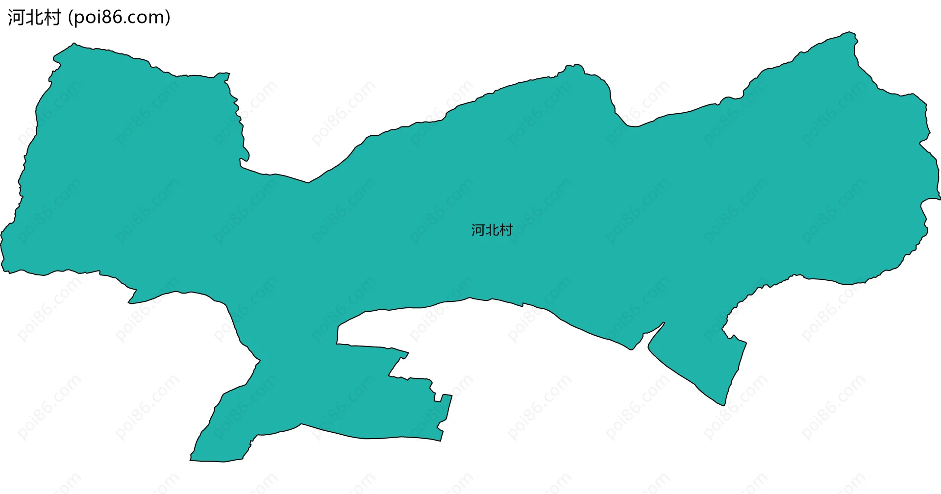 河北村边界地图