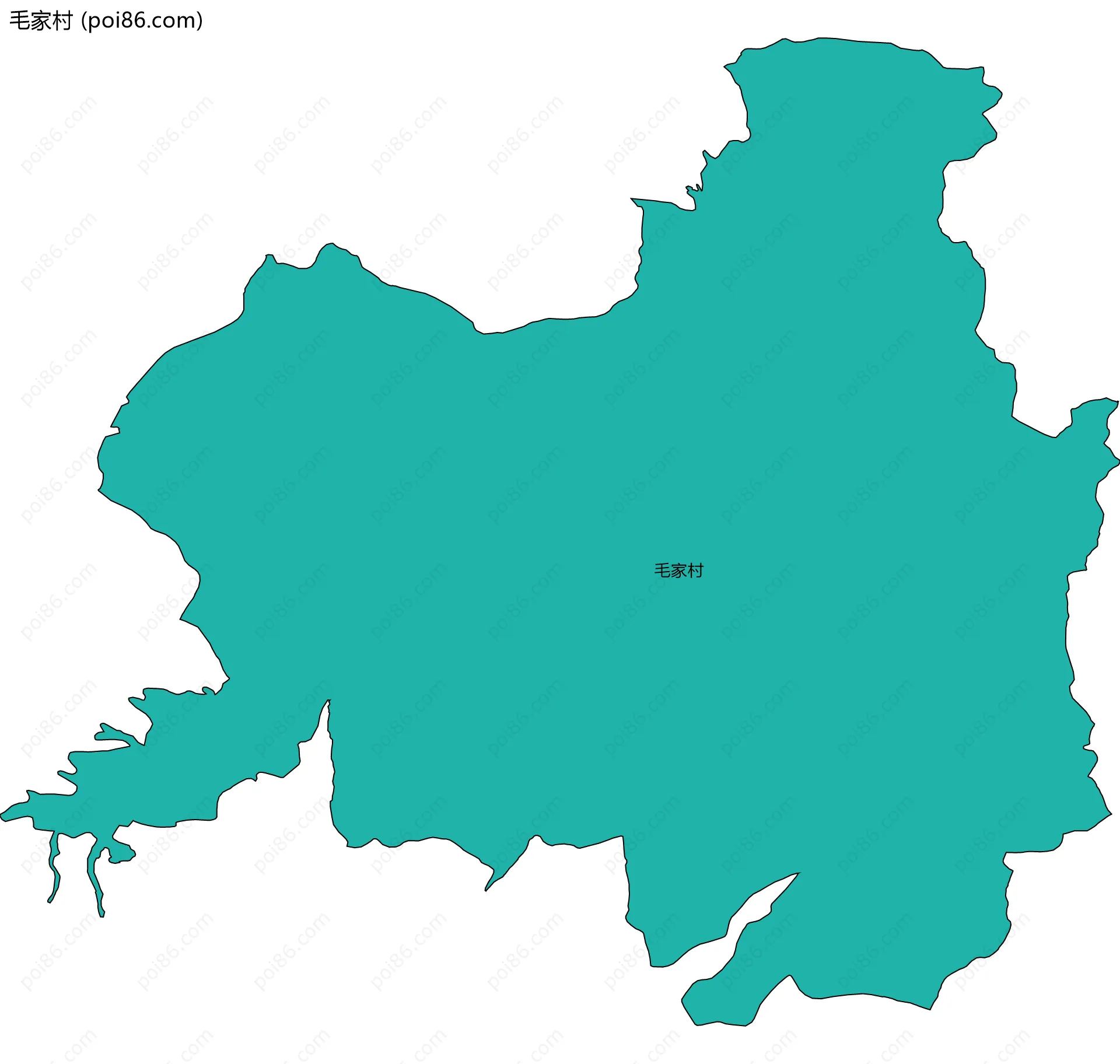 毛家村边界地图