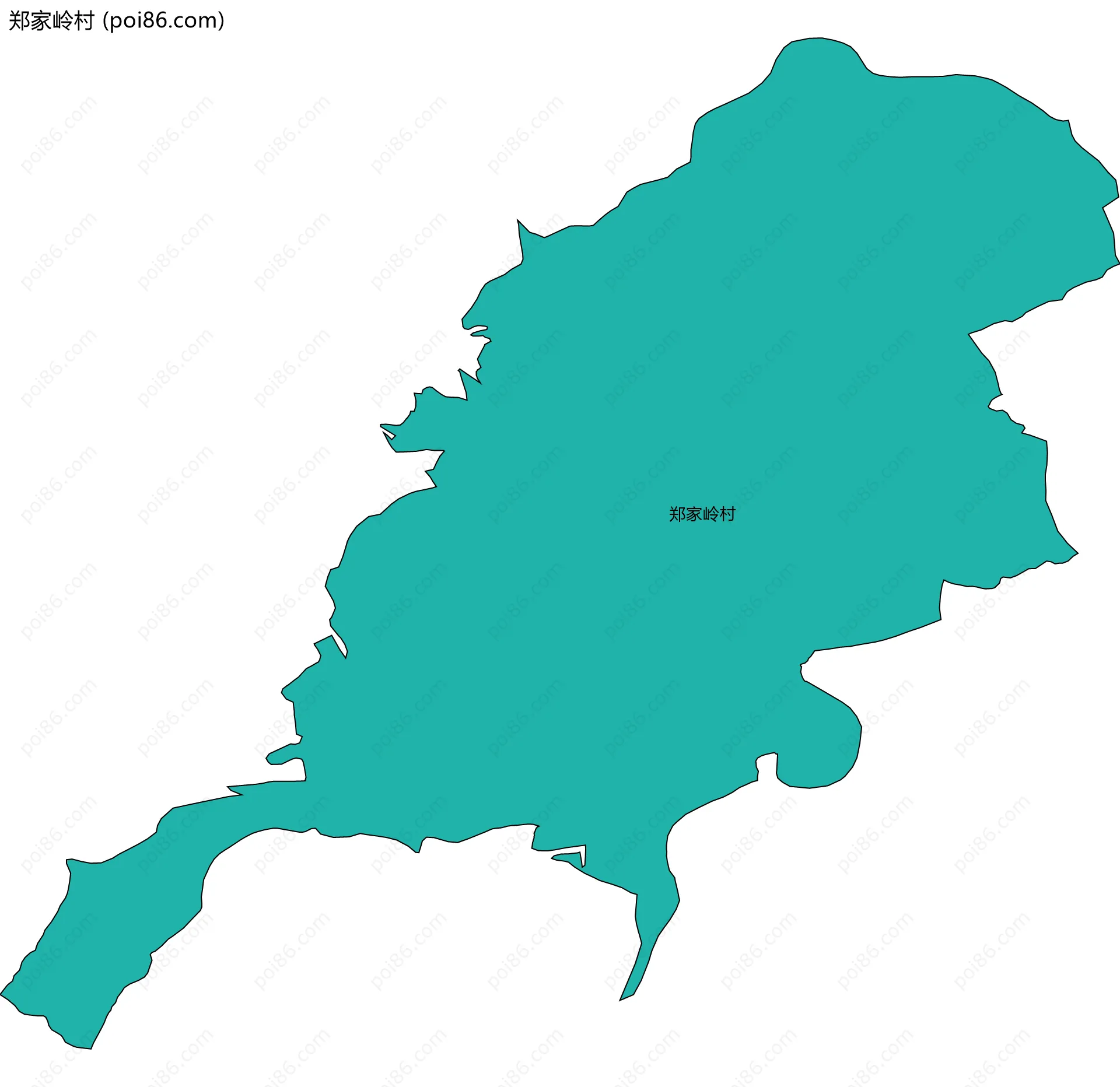 郑家岭村边界地图