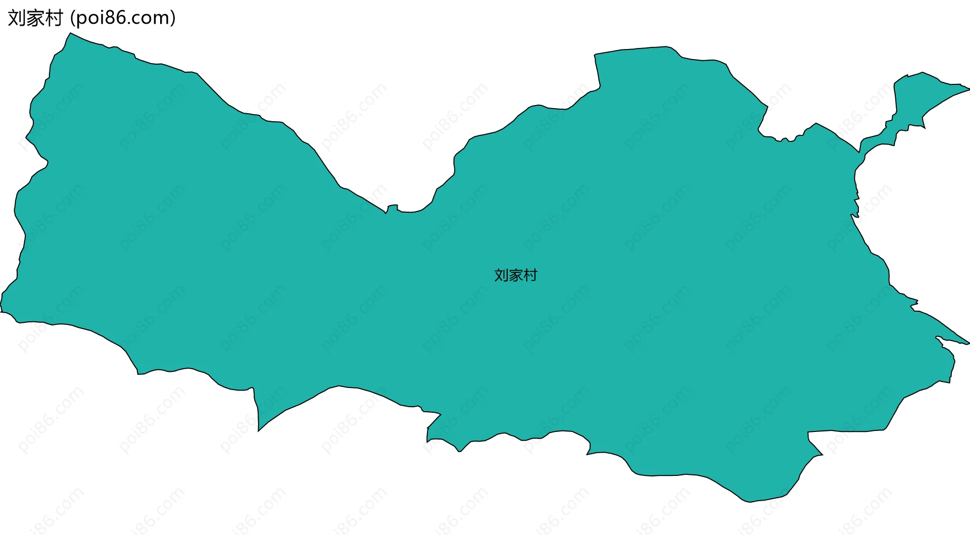 刘家村边界地图