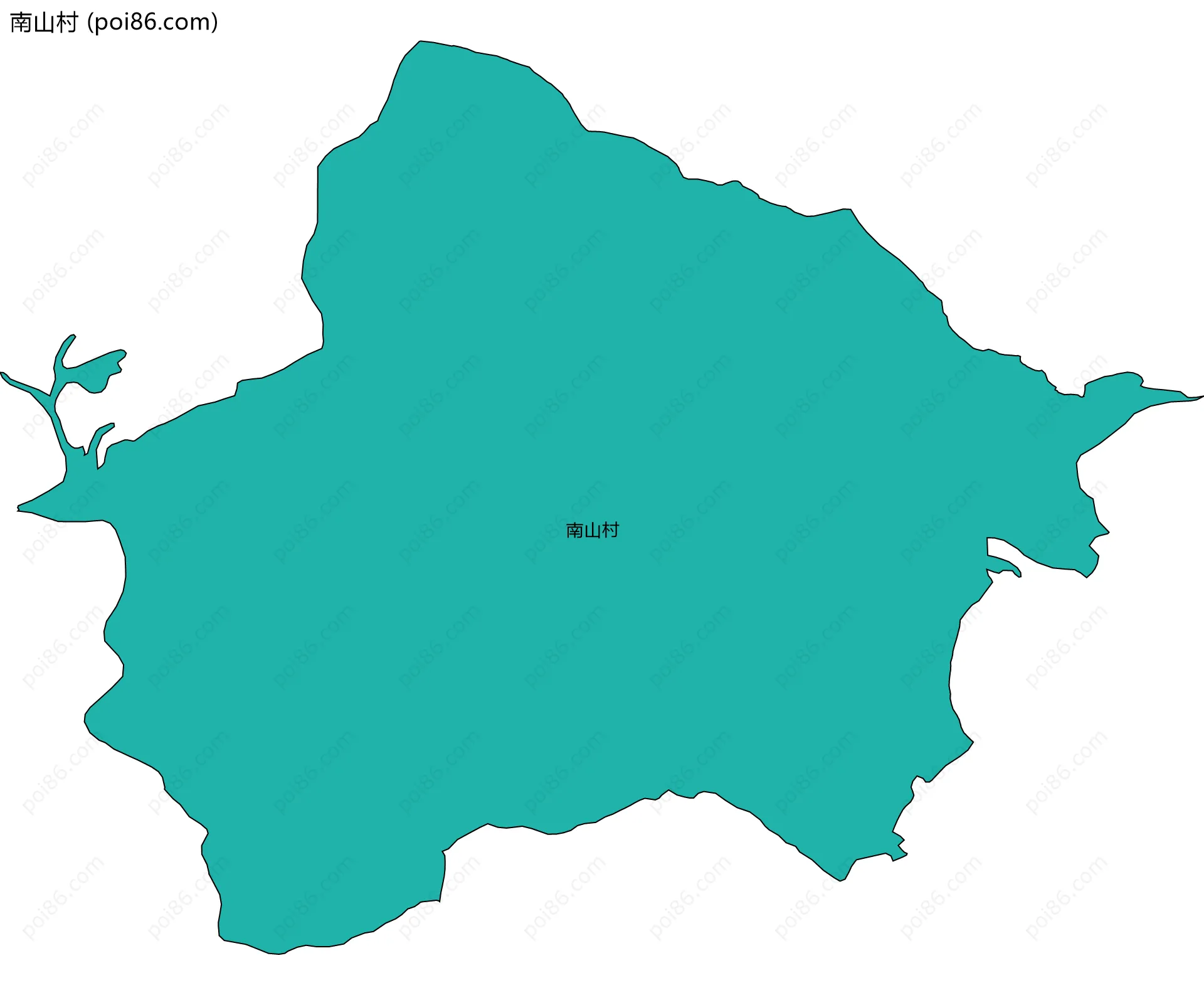 南山村边界地图
