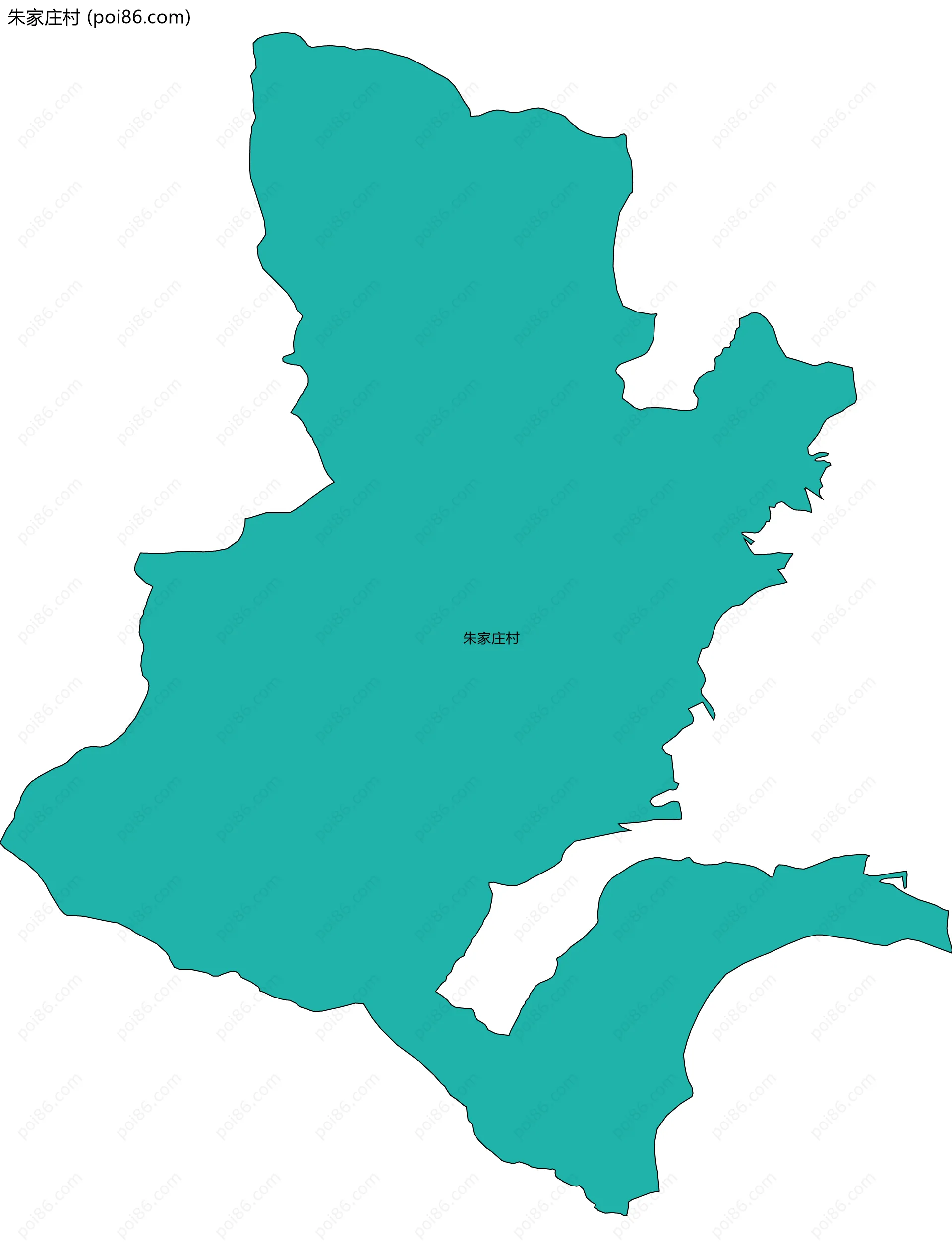 朱家庄村边界地图