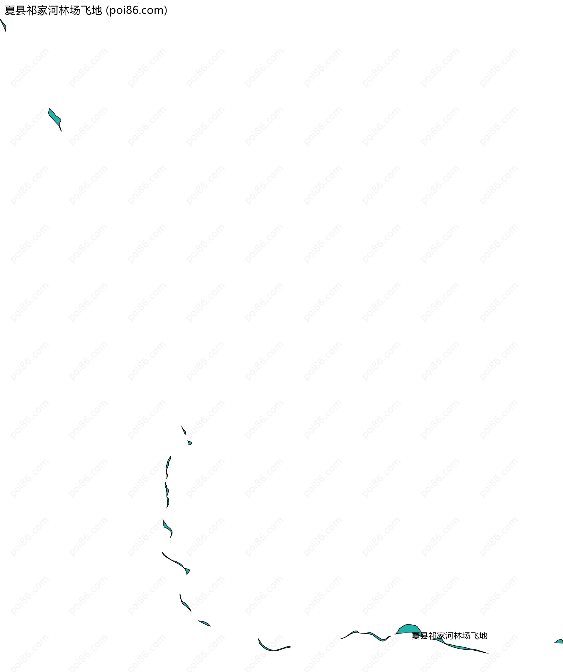 夏县祁家河林场飞地边界地图