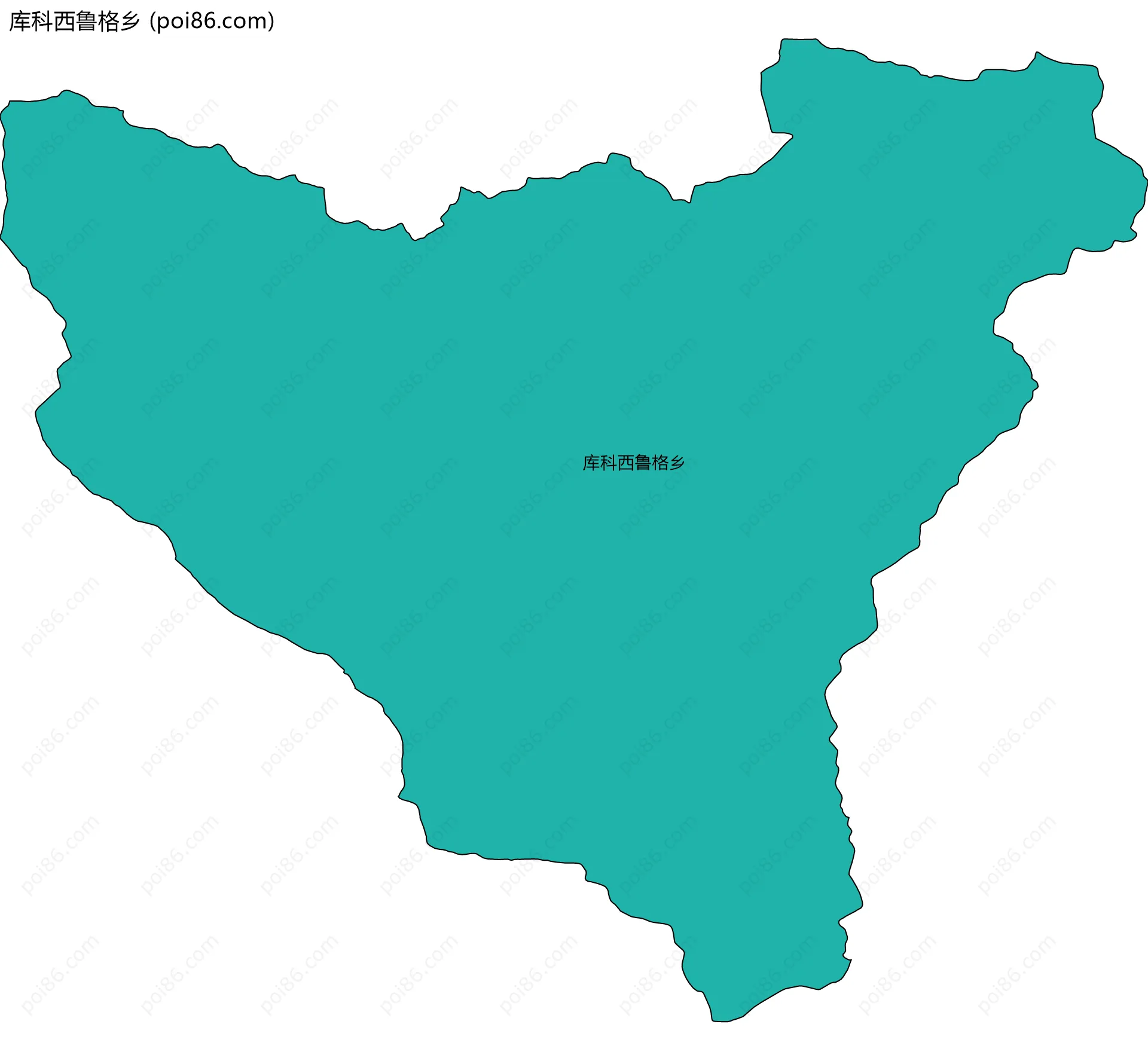 库科西鲁格乡边界地图