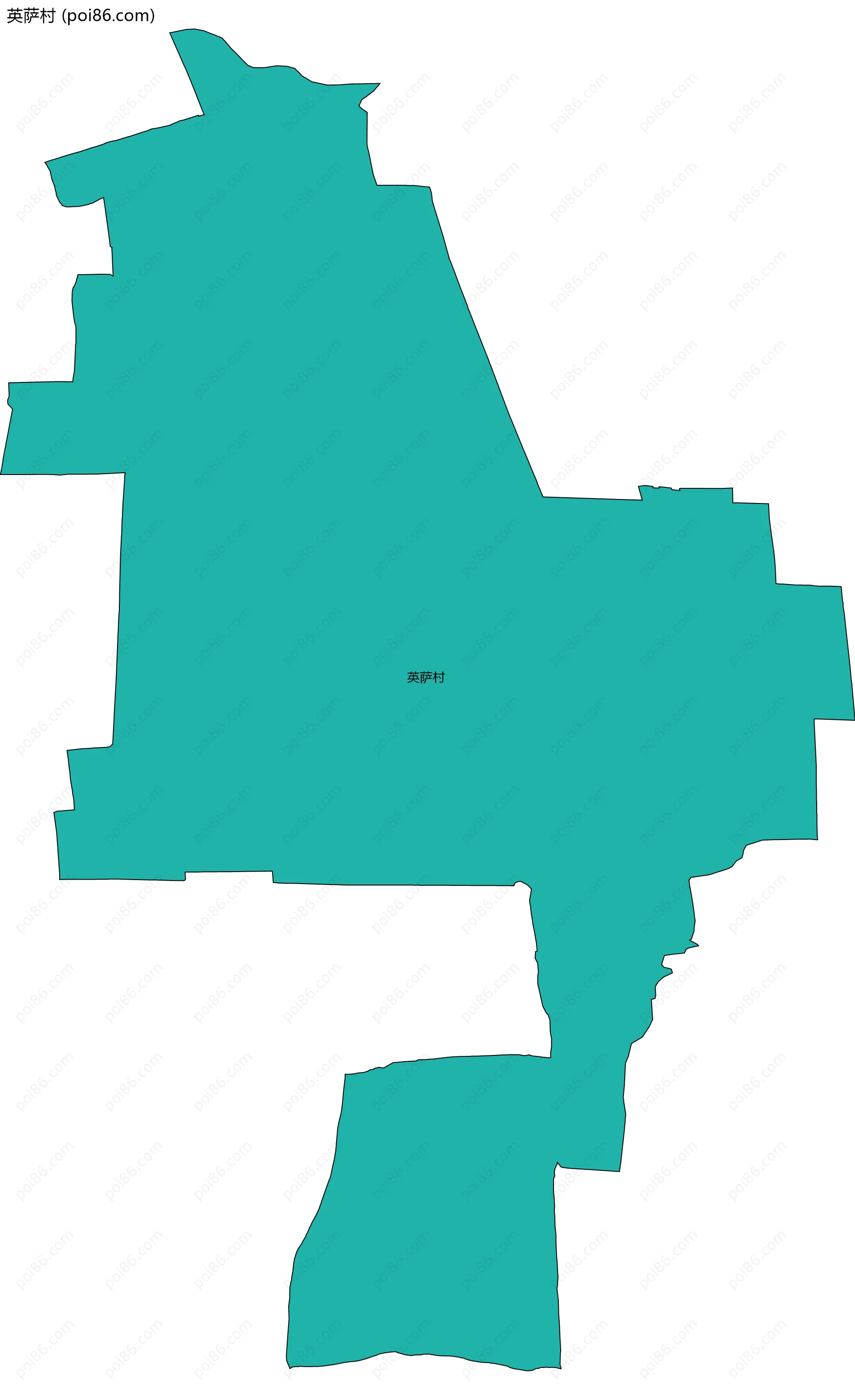 英萨村边界地图