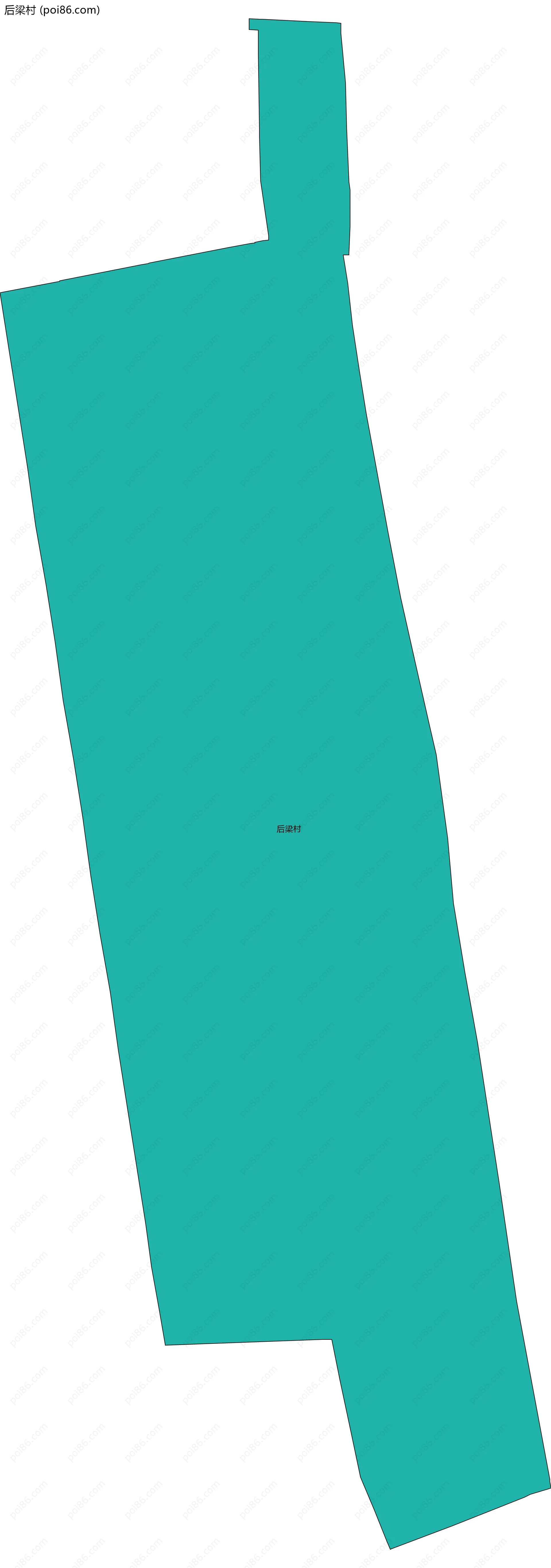 后梁村边界地图