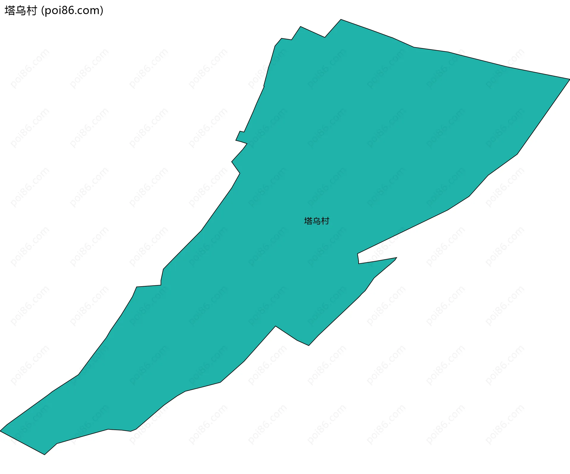 塔乌村边界地图