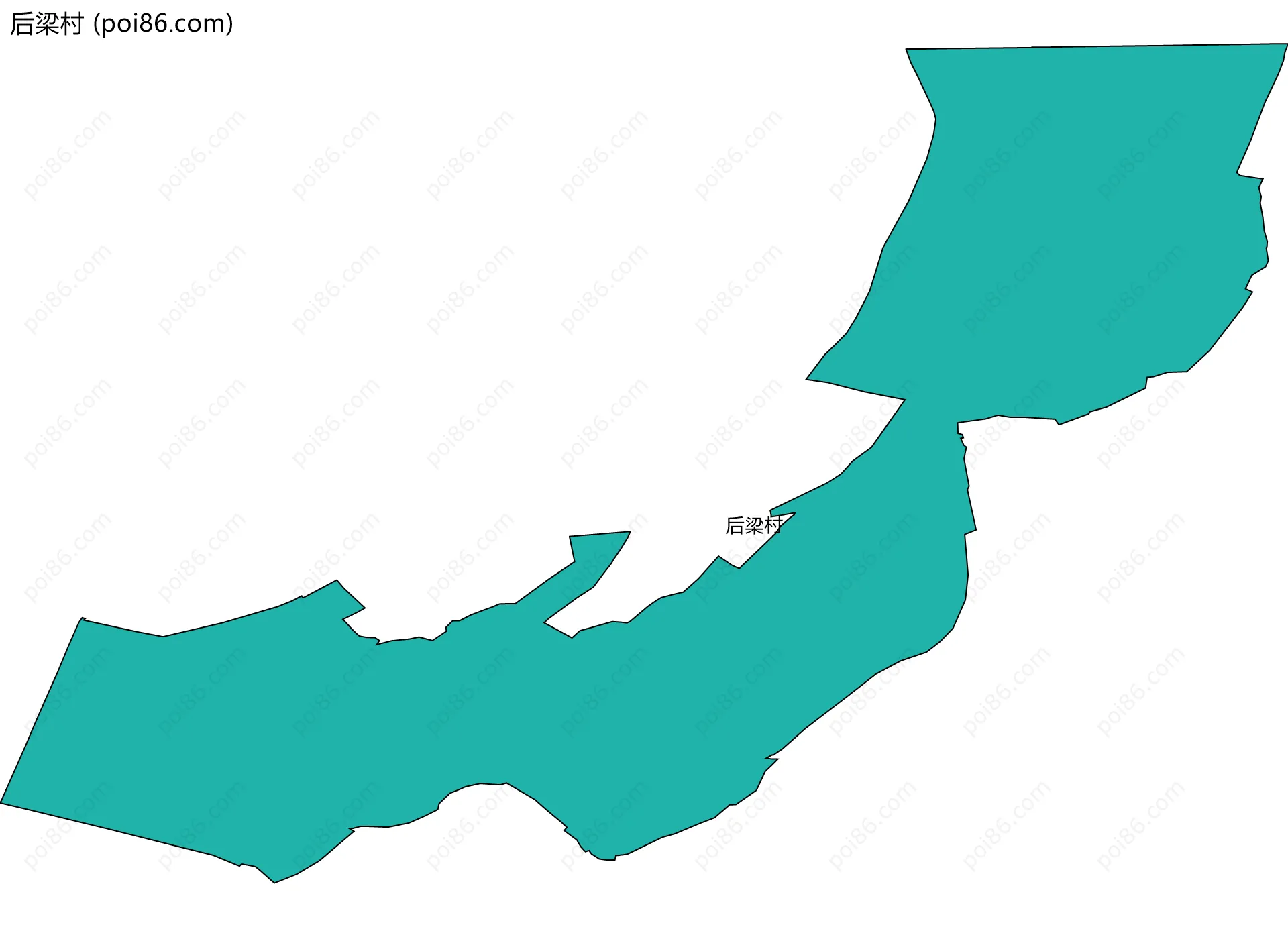 后梁村边界地图