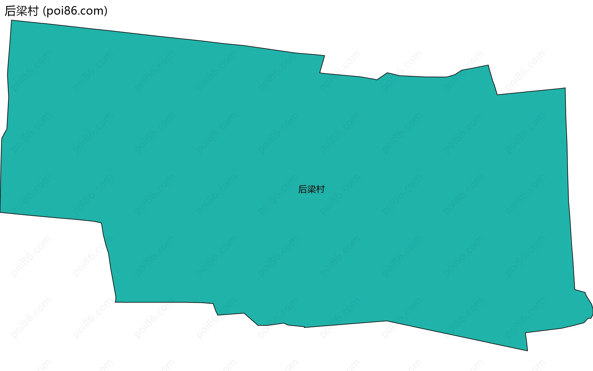后梁村边界地图