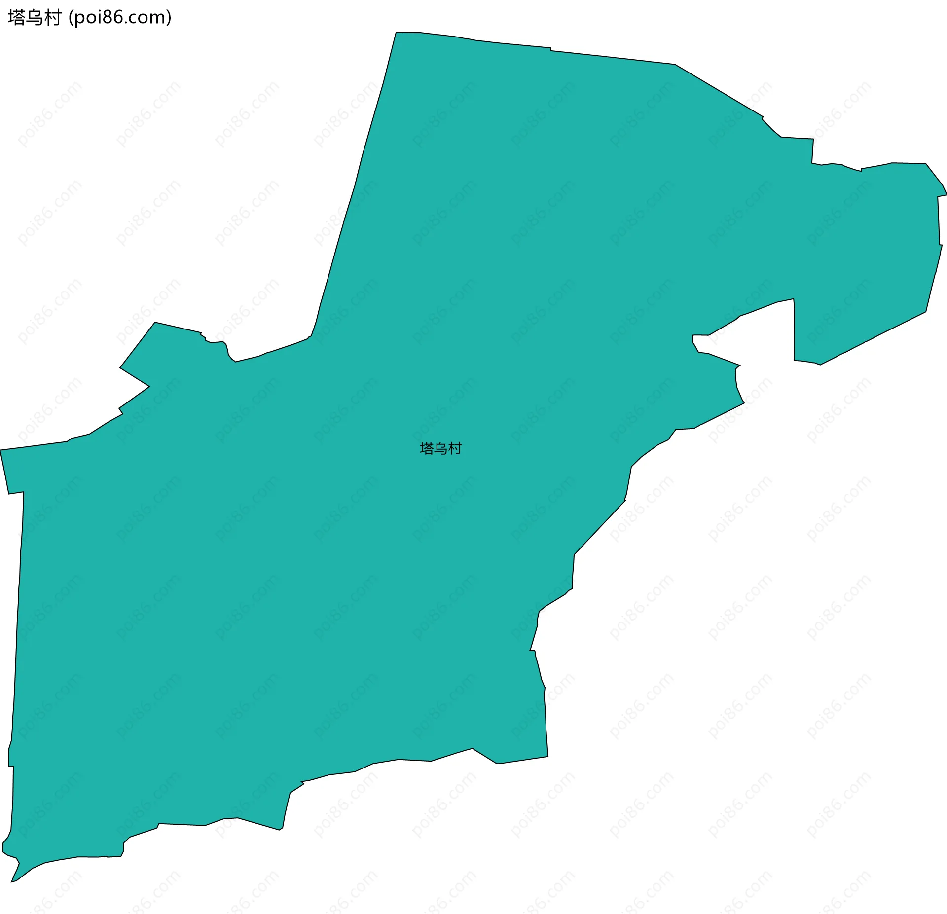 塔乌村边界地图