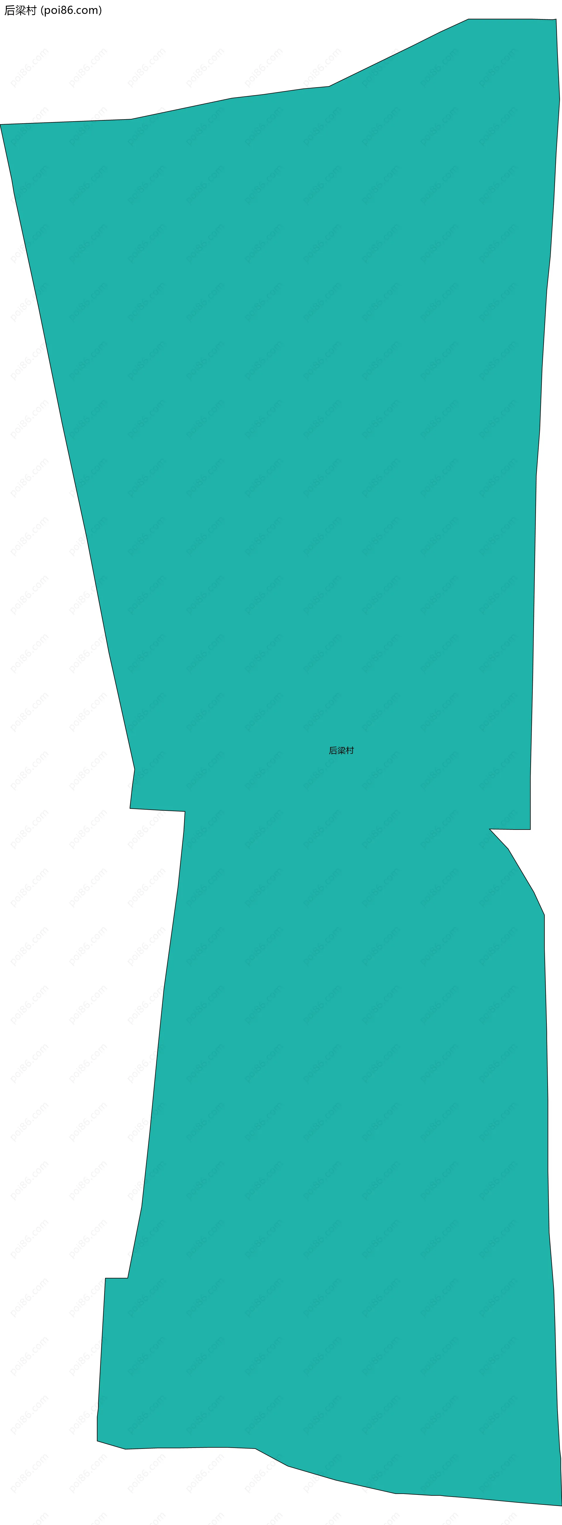 后梁村边界地图