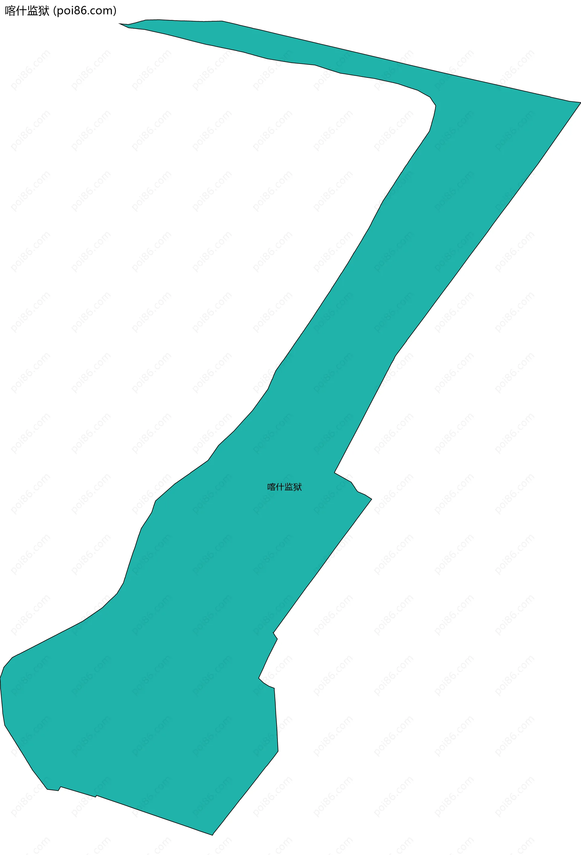 喀什监狱边界地图(五级行政区划)