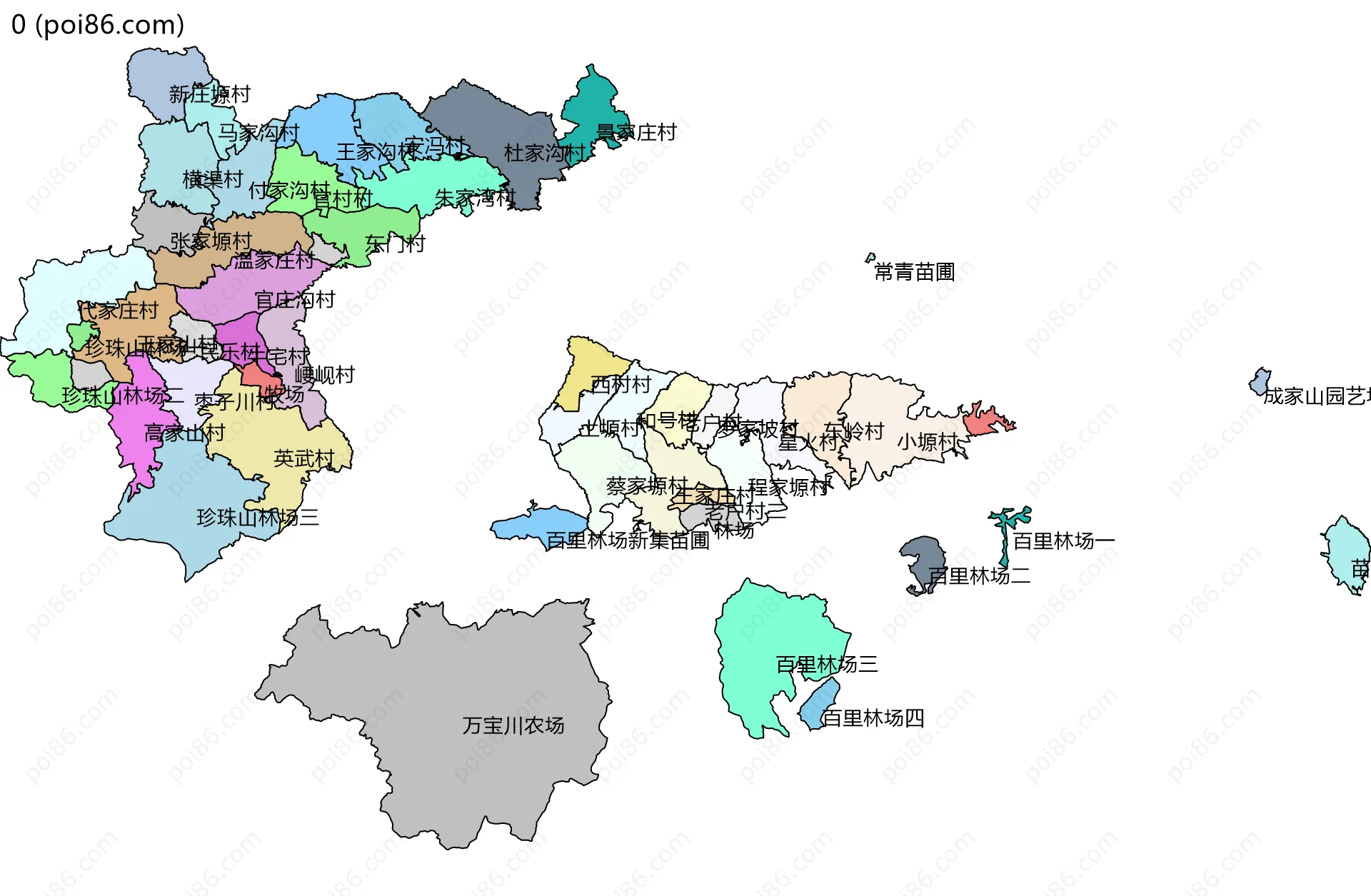 0边界地图(五级行政区划)