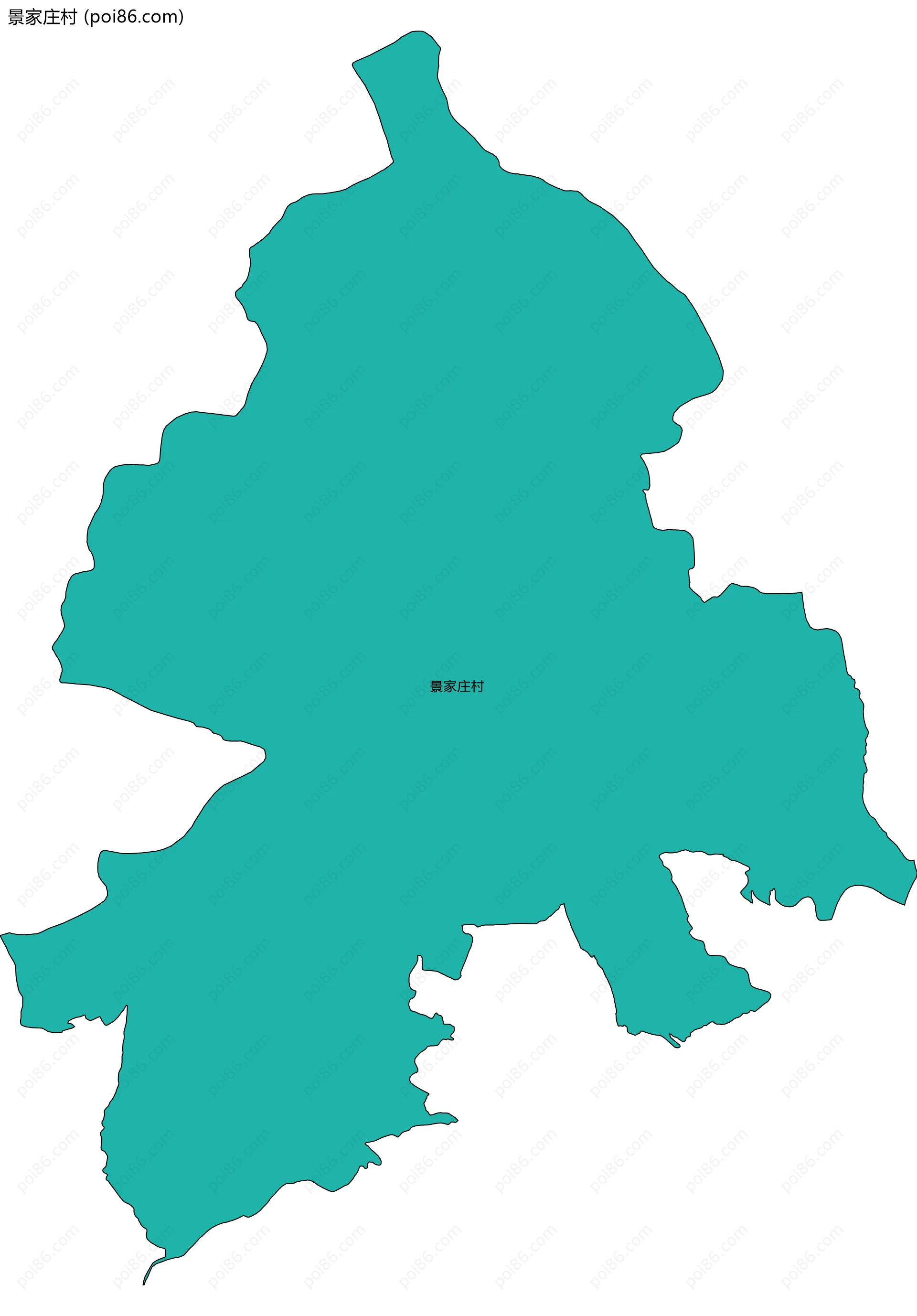 景家庄村边界地图