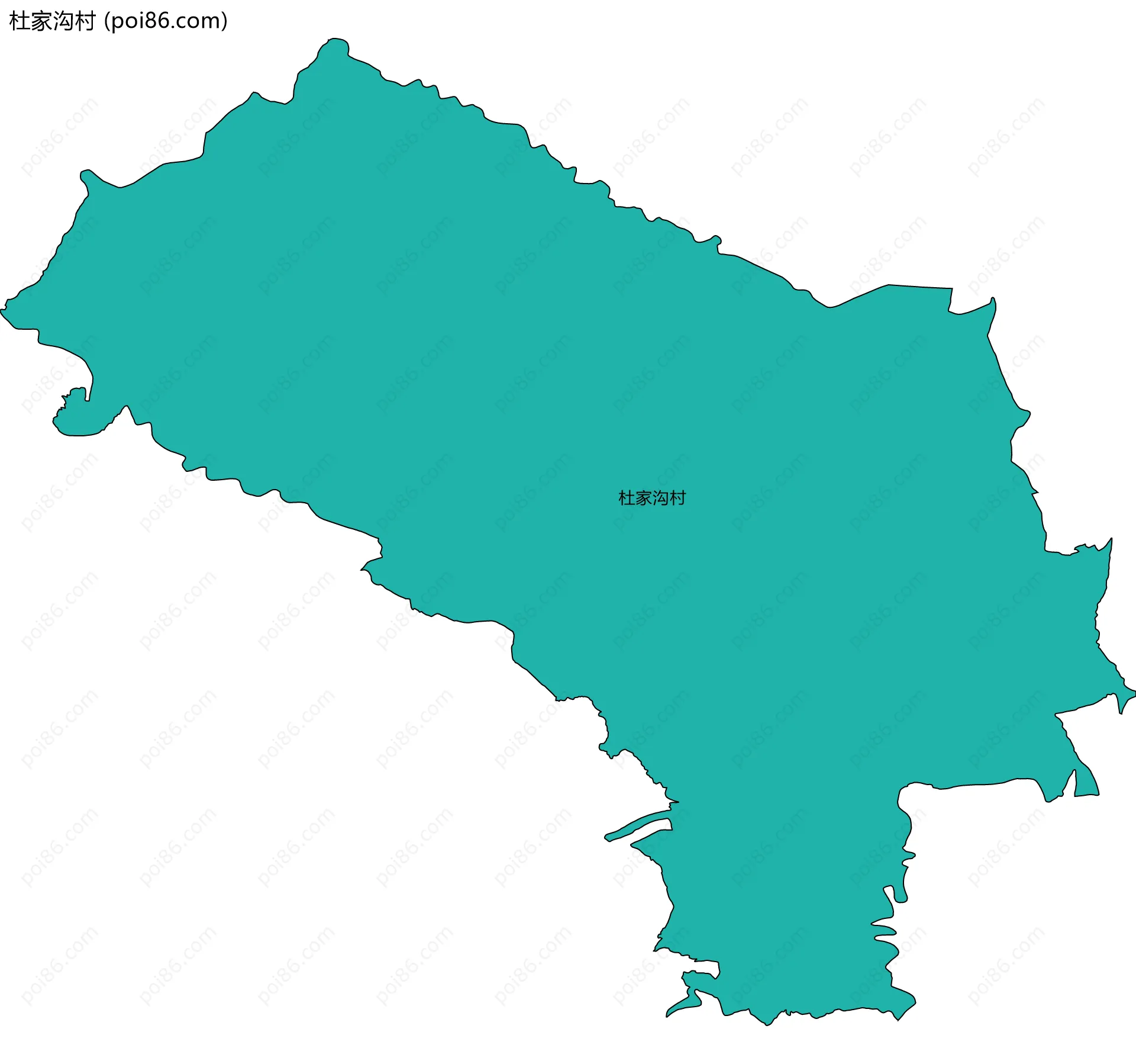 杜家沟村边界地图